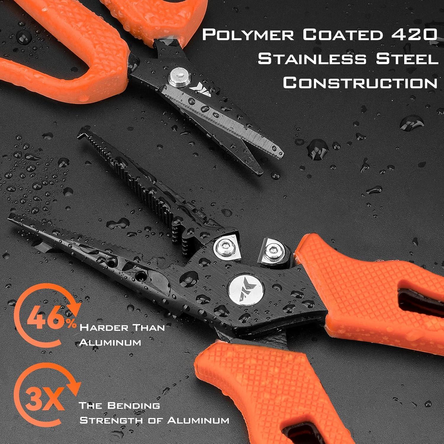 KastKing Tijeras y Alicates de Pesca 19.05 cm Naranja