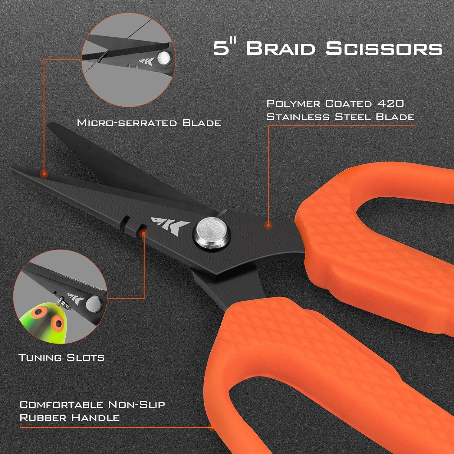 KastKing Tijeras y Alicates de Pesca 19.05 cm Naranja