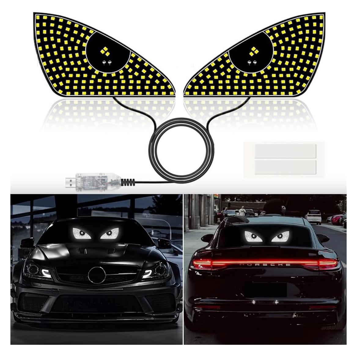 Luz LED Ojos del Diablo VOAKZEF para Autos USB 12 Modos