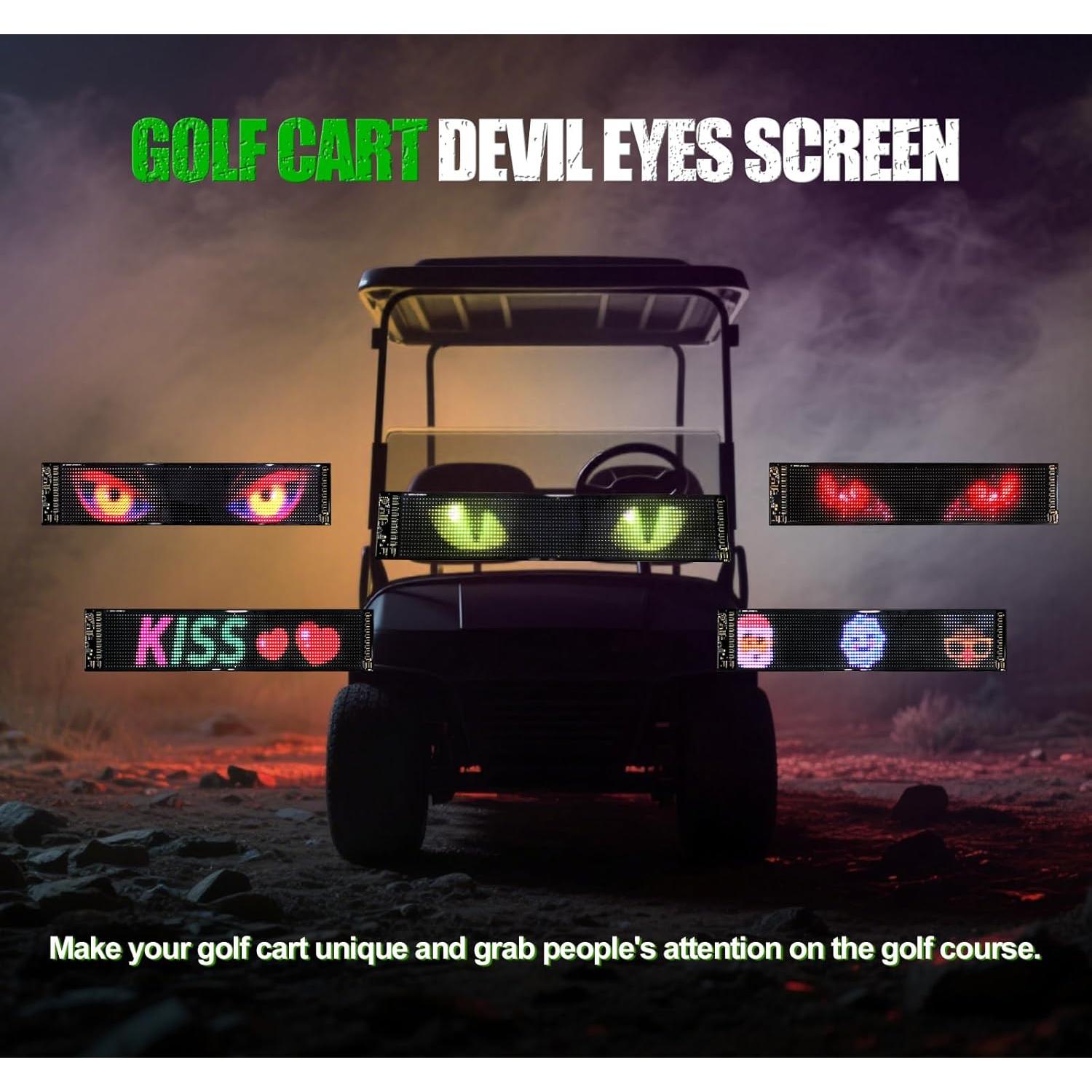 Cartel de Luz LED Ojos de Diablo MUMPPRCE para Carrito de Golf