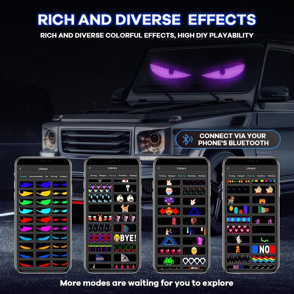 Luz LED Ojos del Diablo UPXSXT 9.19x37.43 cm Control APP