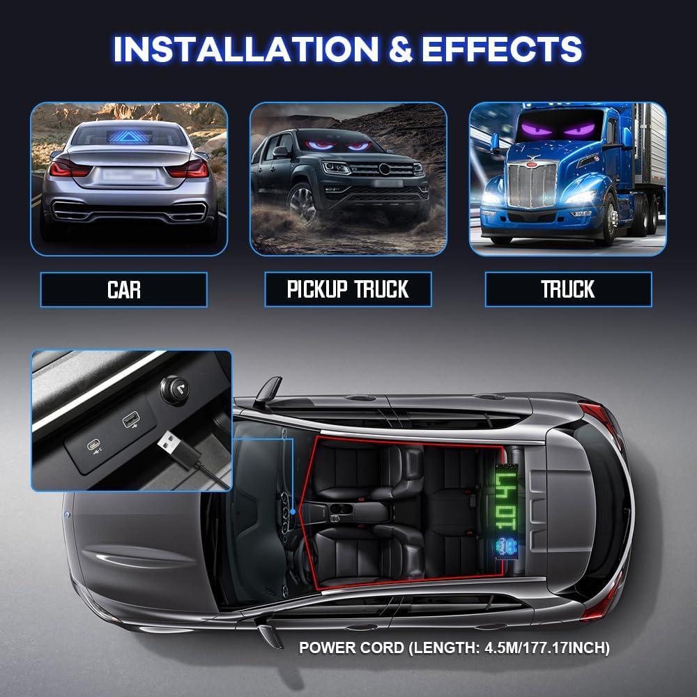 Luz LED Ojos del Diablo UPXSXT 9.19x37.43 cm Control APP