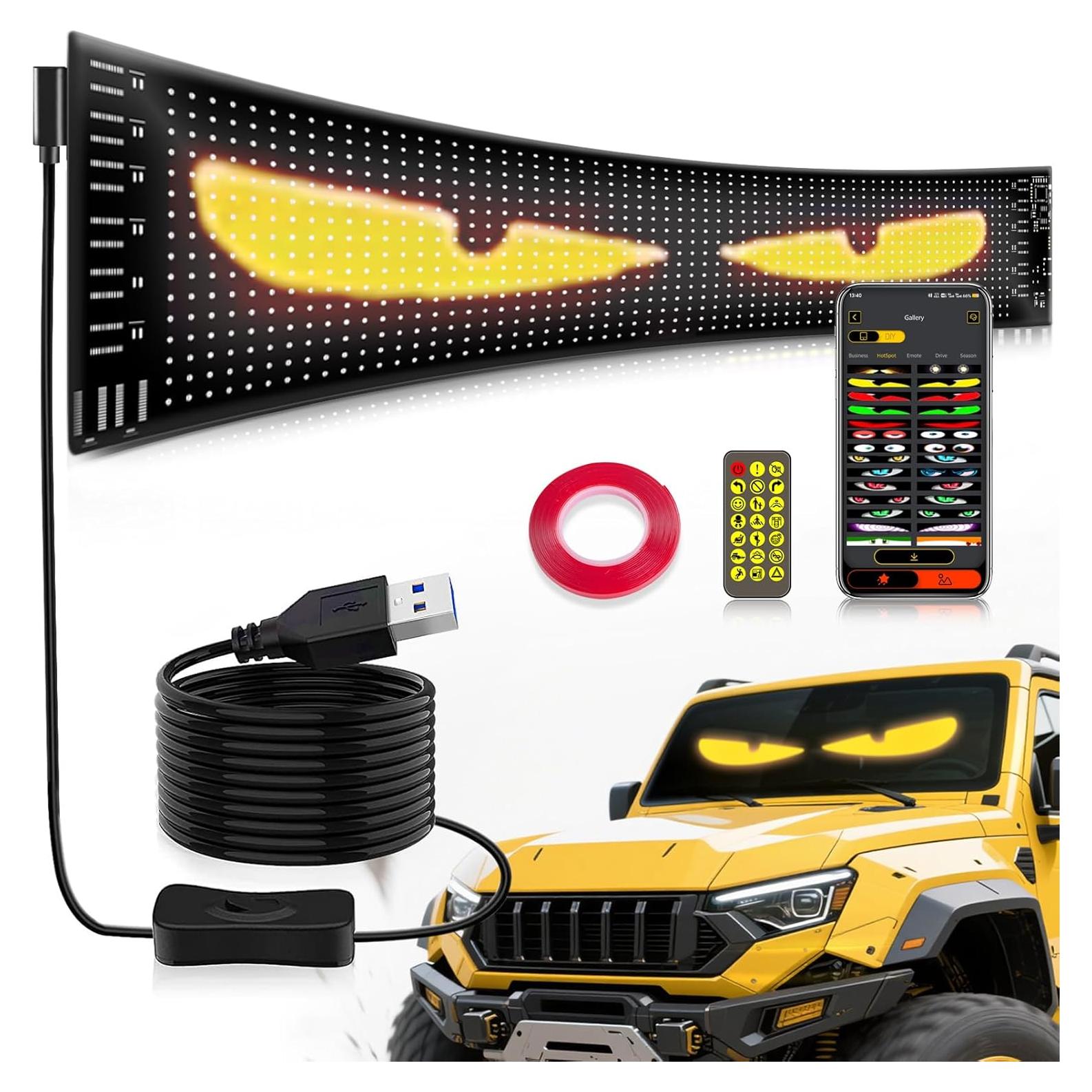 Cartel LED Programable Pak 3.6" x 14.7" Flexible con Control Remoto