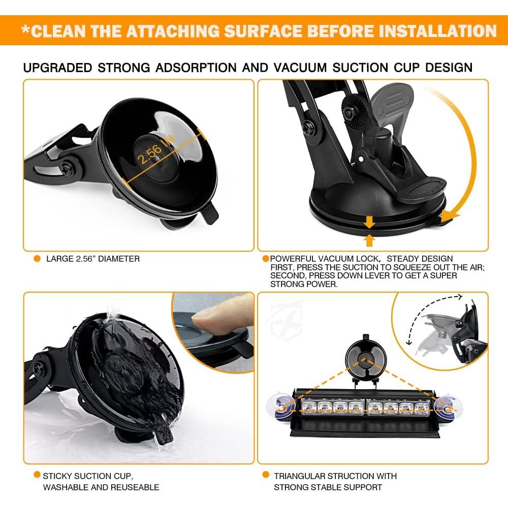 Barra de Luz Estroboscópica Xprite 16" LED Ámbar y Blanco