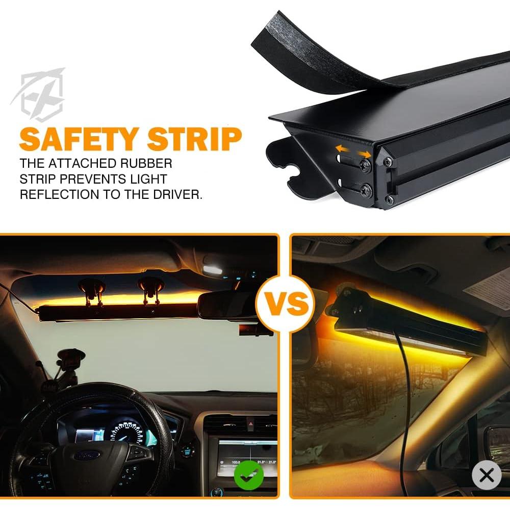 Barra de Luz Estroboscópica Xprite 16" LED Ámbar y Blanco