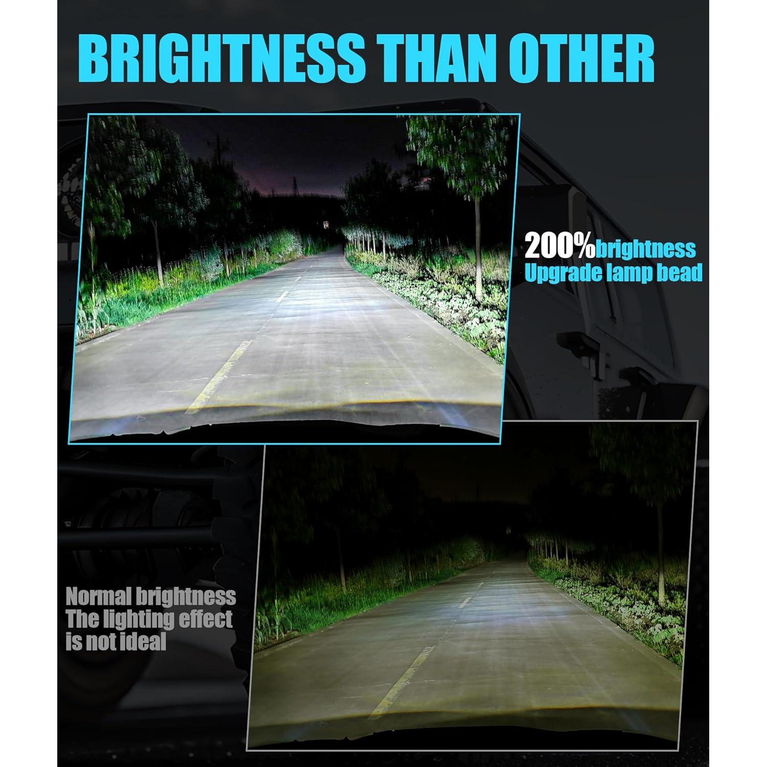 Focos LED 30W 5400LM HENGTUAOTO para Wrangler JK 2Pcs Rojo