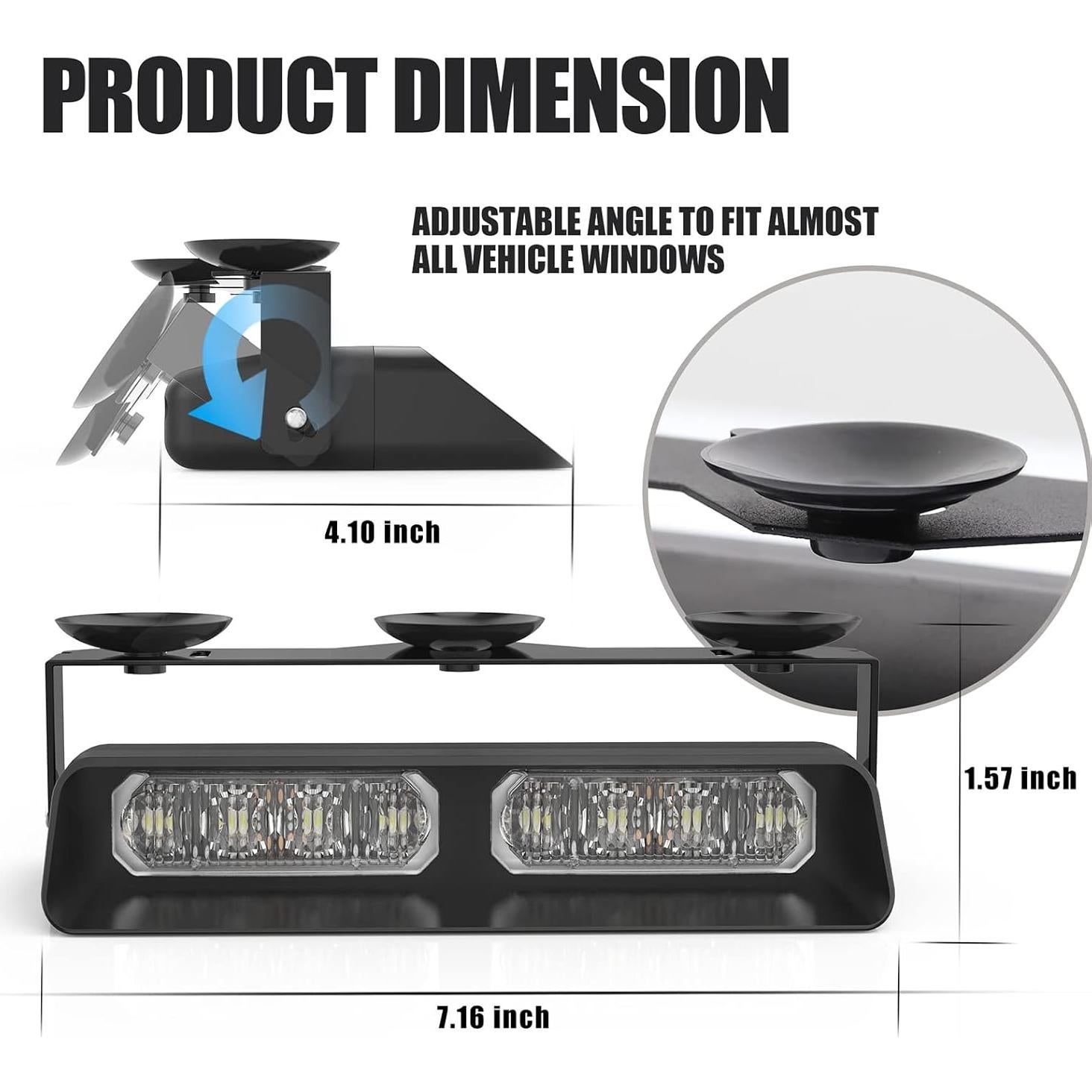 Luces Estroboscópicas WINECO WX52026D-2, 16 LED, 24W