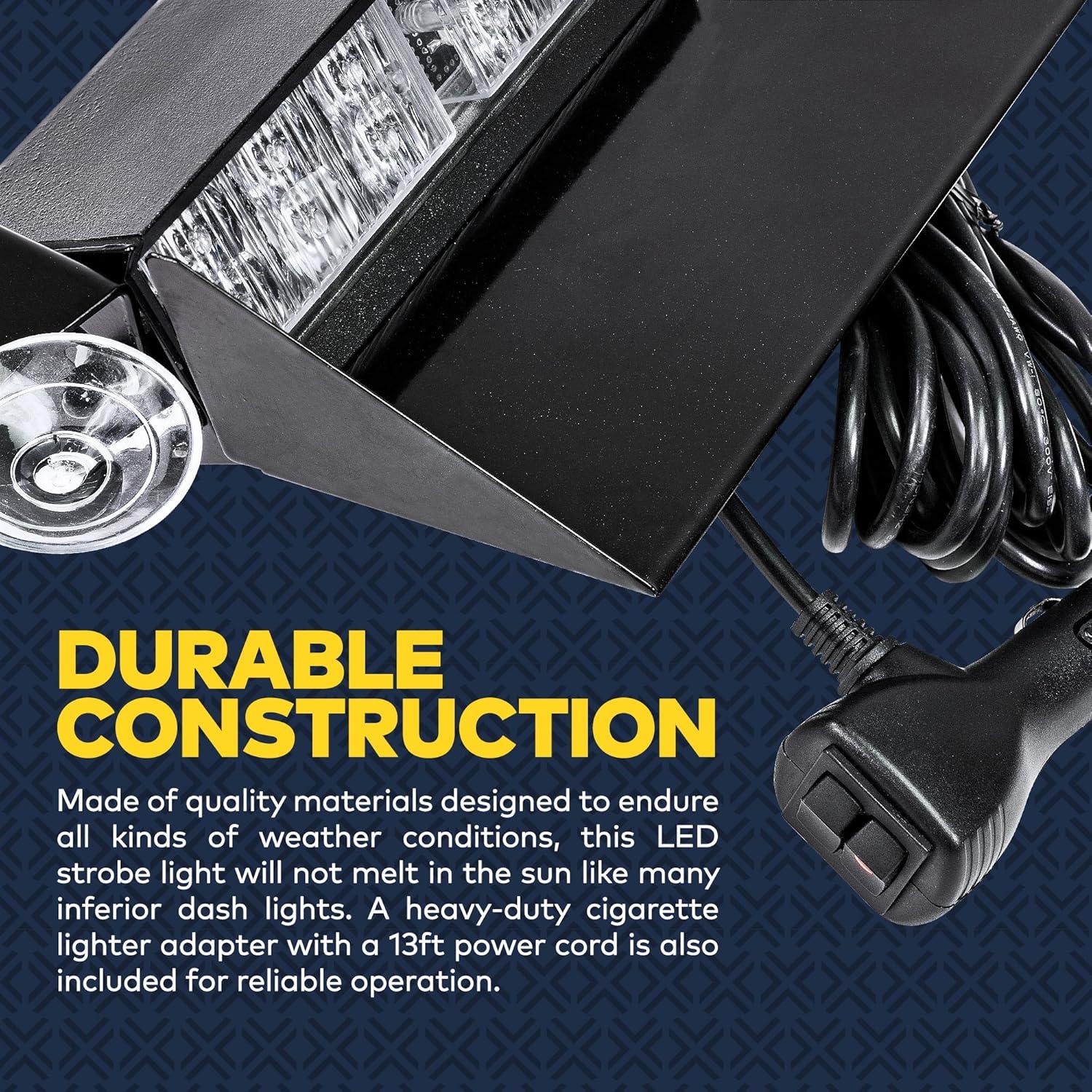 Luz Estroboscópica LED Lamphus SBWL26 12W Rojo Blanco 32 Modos