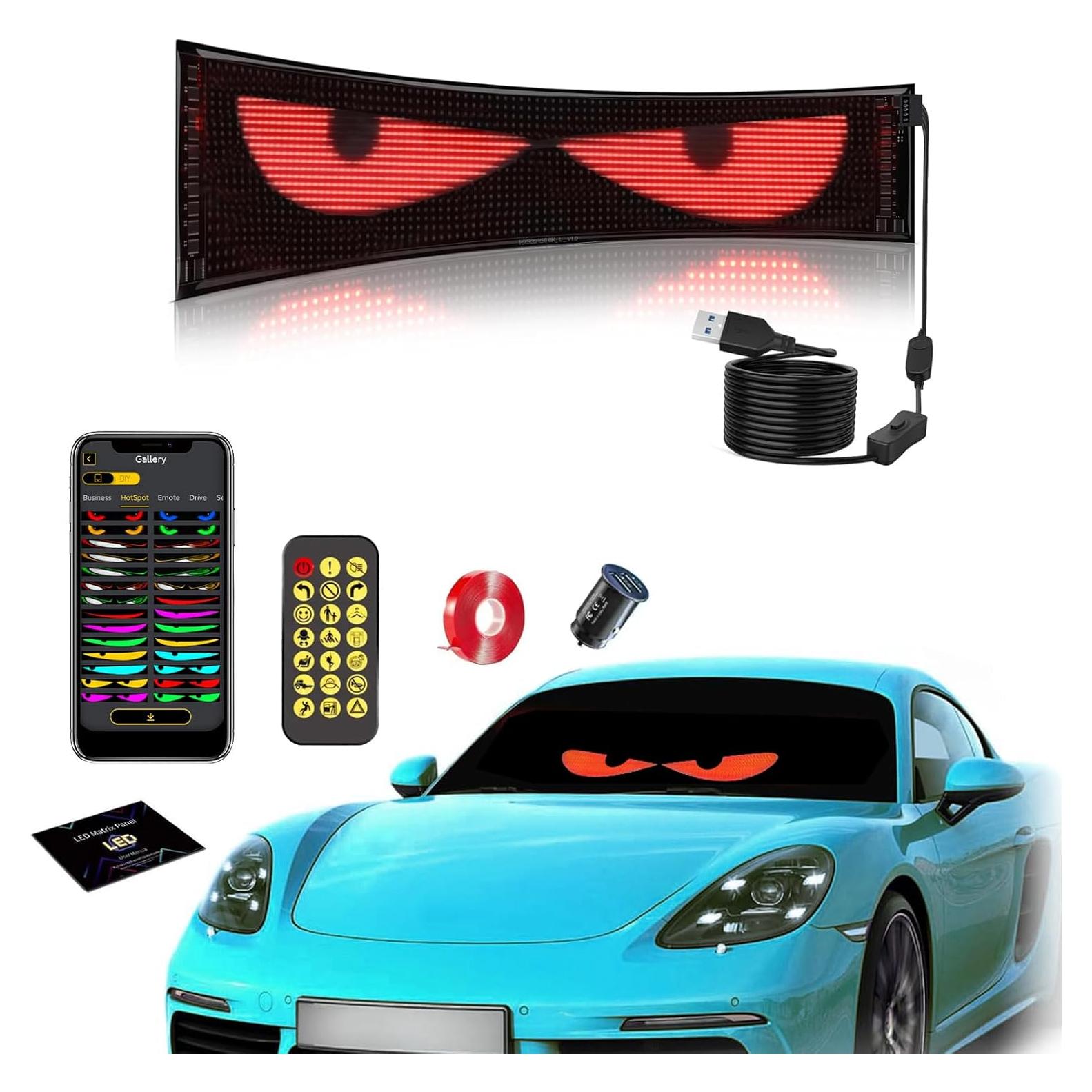 Ojos LED Asmila para Parabrisas de Camión 60x12 cm Multicolor