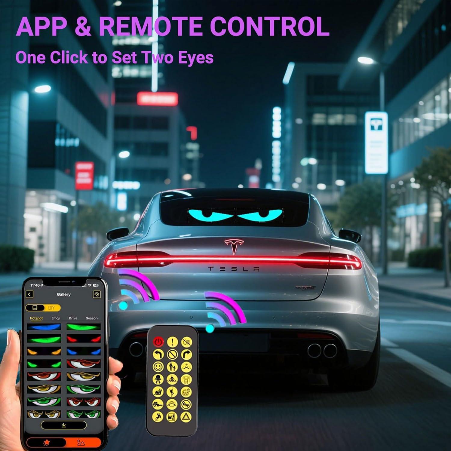 Ojos LED Asmila para Parabrisas de Camión 60x12 cm Multicolor