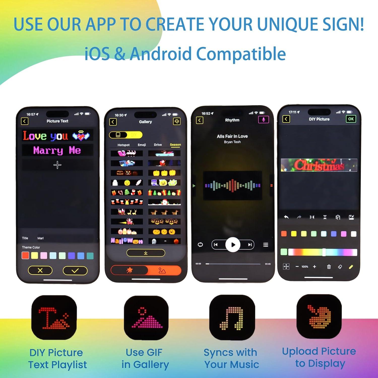 Ojos LED Asmila para Parabrisas de Camión 60x12 cm Multicolor