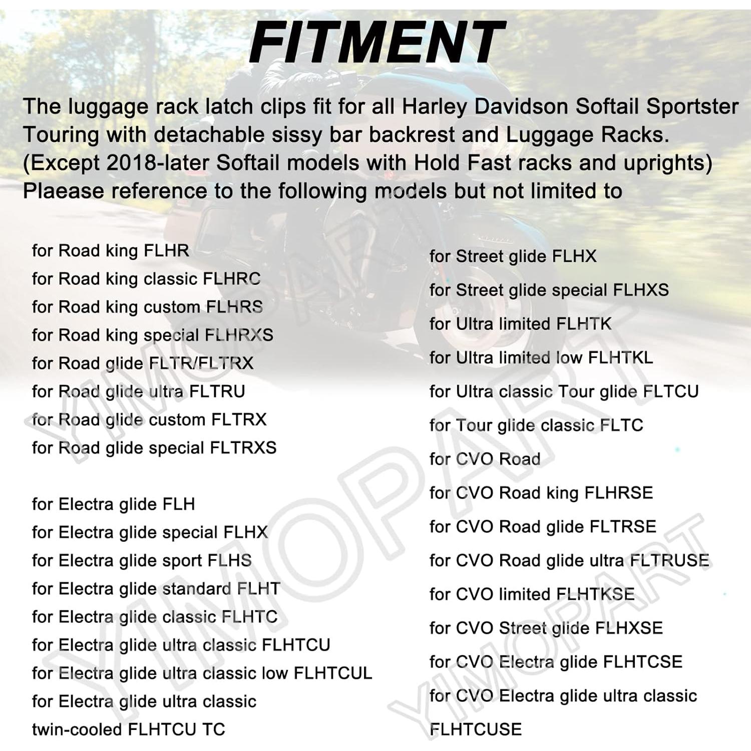 Rack de Equipaje Desmontable YIMOTO para Harley Davidson