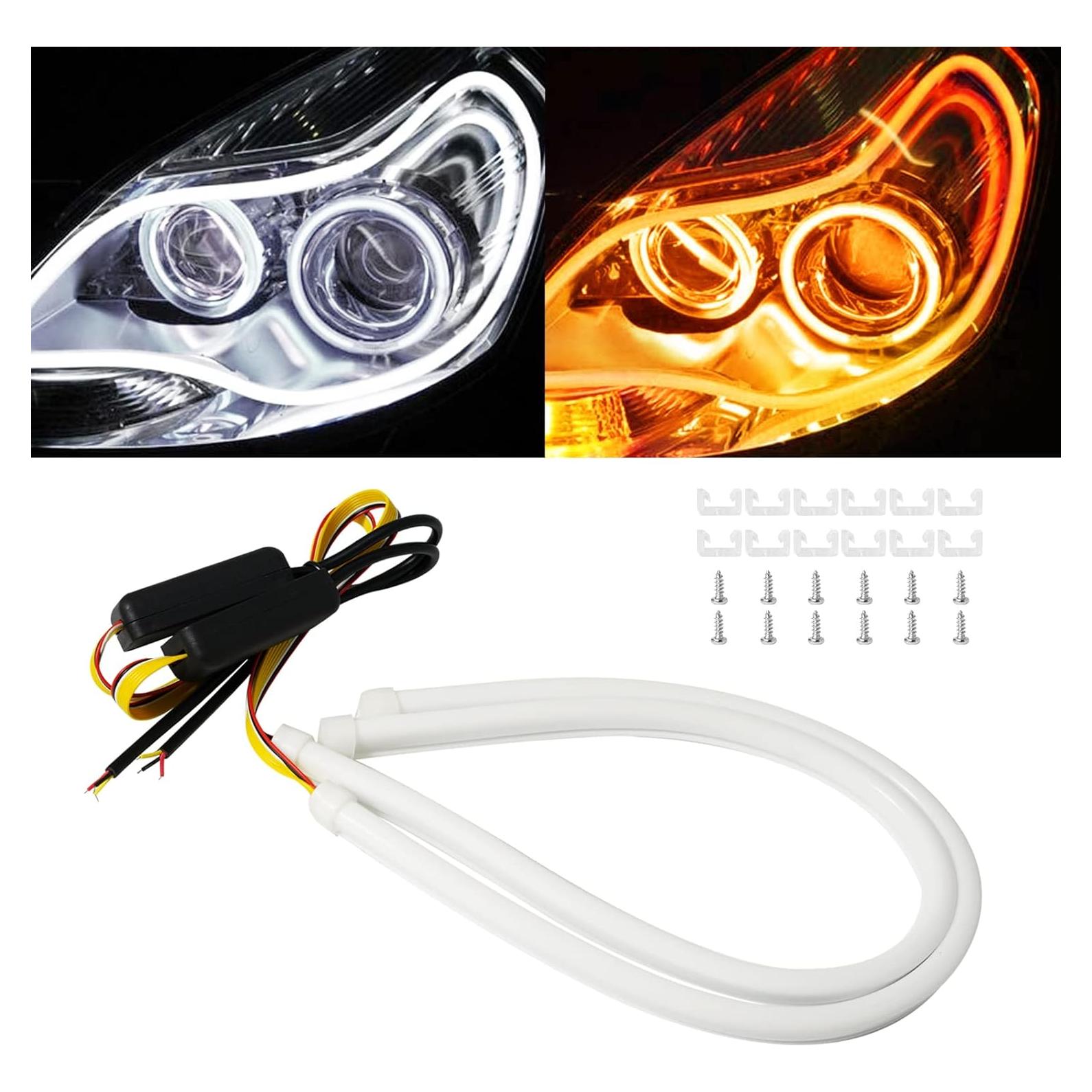 Tira de Luz LED Qasim 45cm Doble Color Ámbar y Blanco 12V