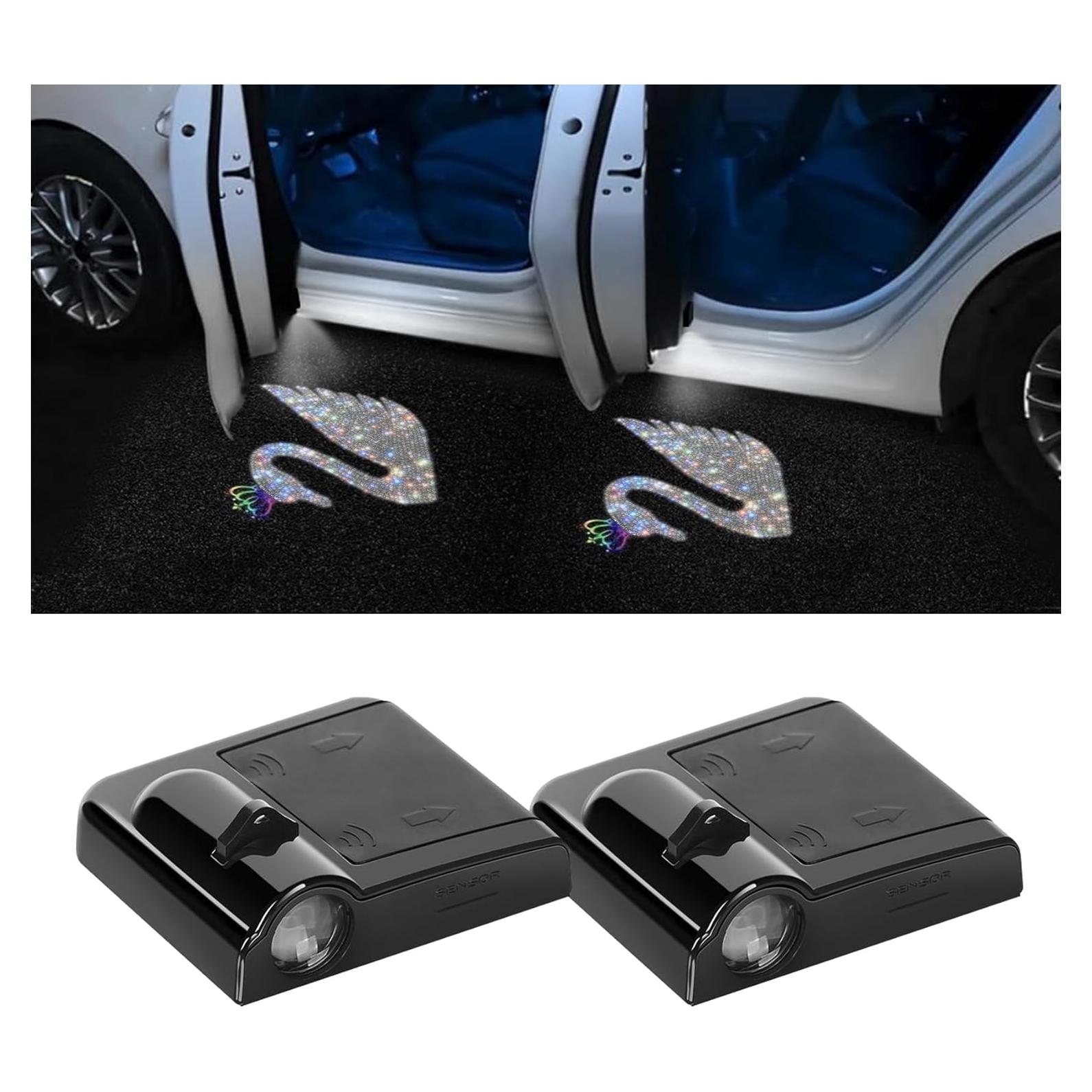 Luces Proyector de Puerta de Coche Zufoty 2 Piezas LED Cisne