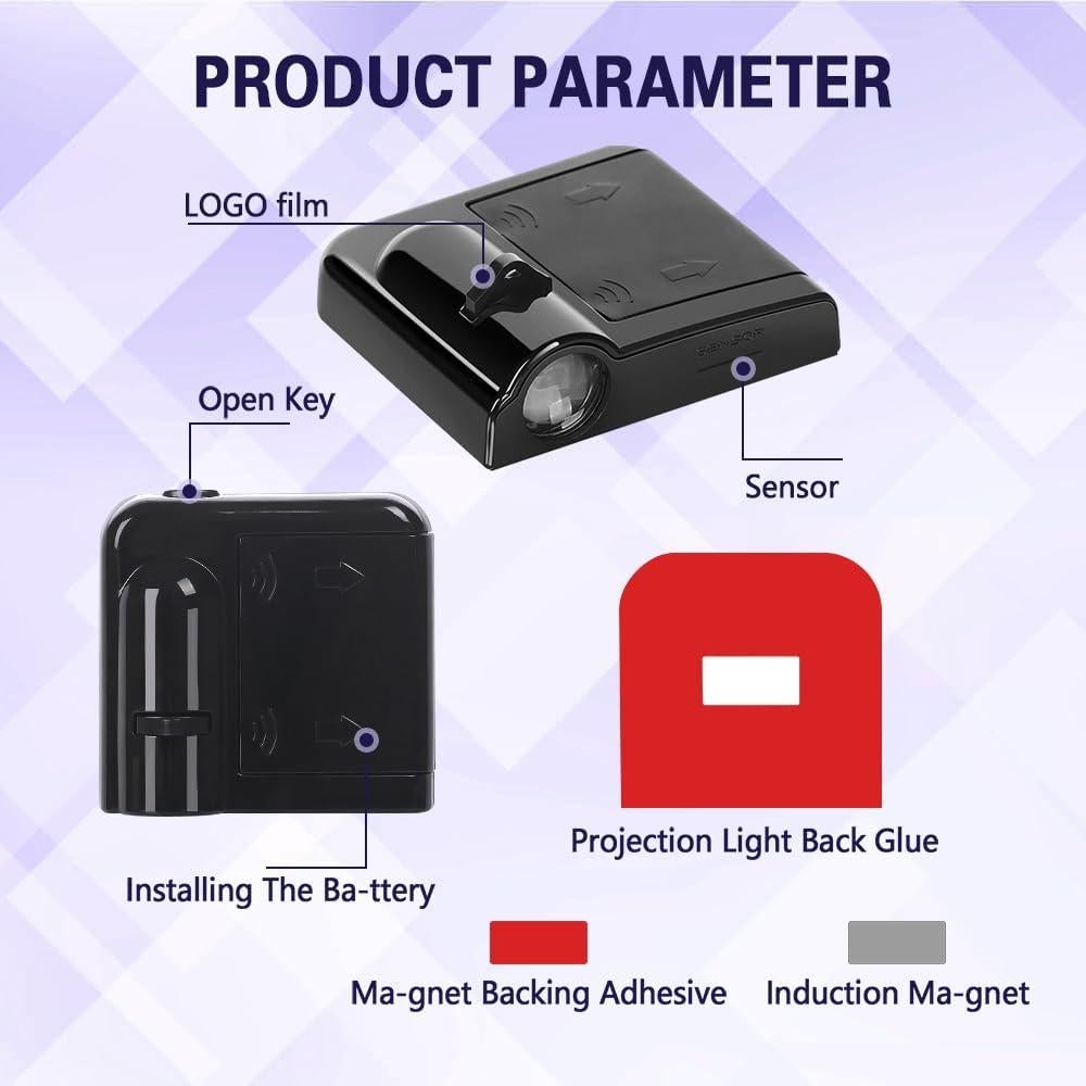 Luces Proyector de Puerta de Coche Zufoty 2 Piezas LED Cisne