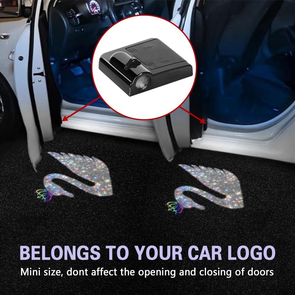 Luces Proyector de Puerta de Coche Zufoty 2 Piezas LED Cisne