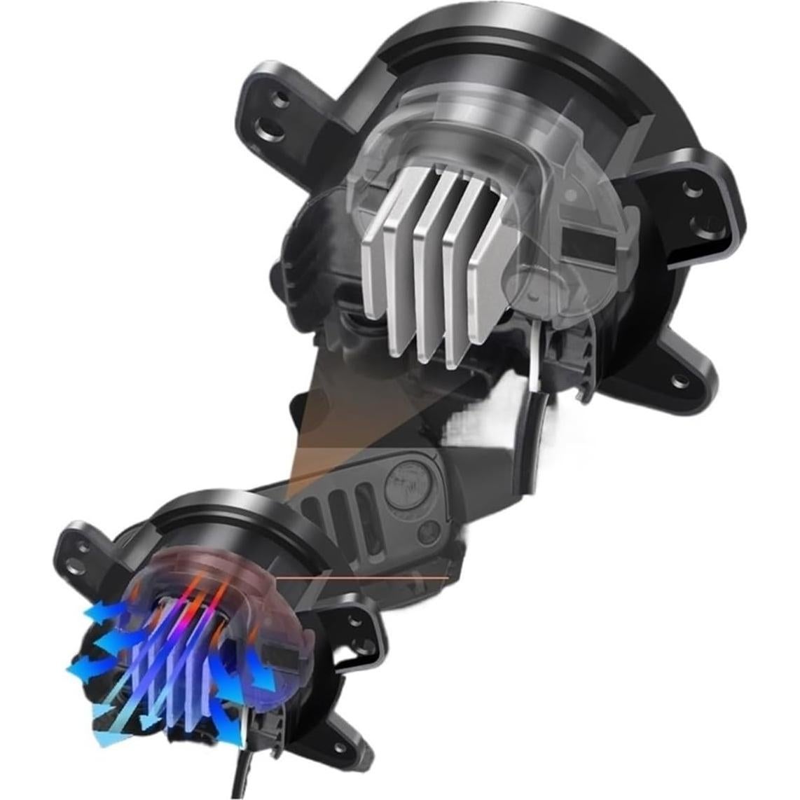 Conjunto de Faro Antiniebla LED Ojo de Ángel ACKHHJNX para Chrysler 300 2005-2010