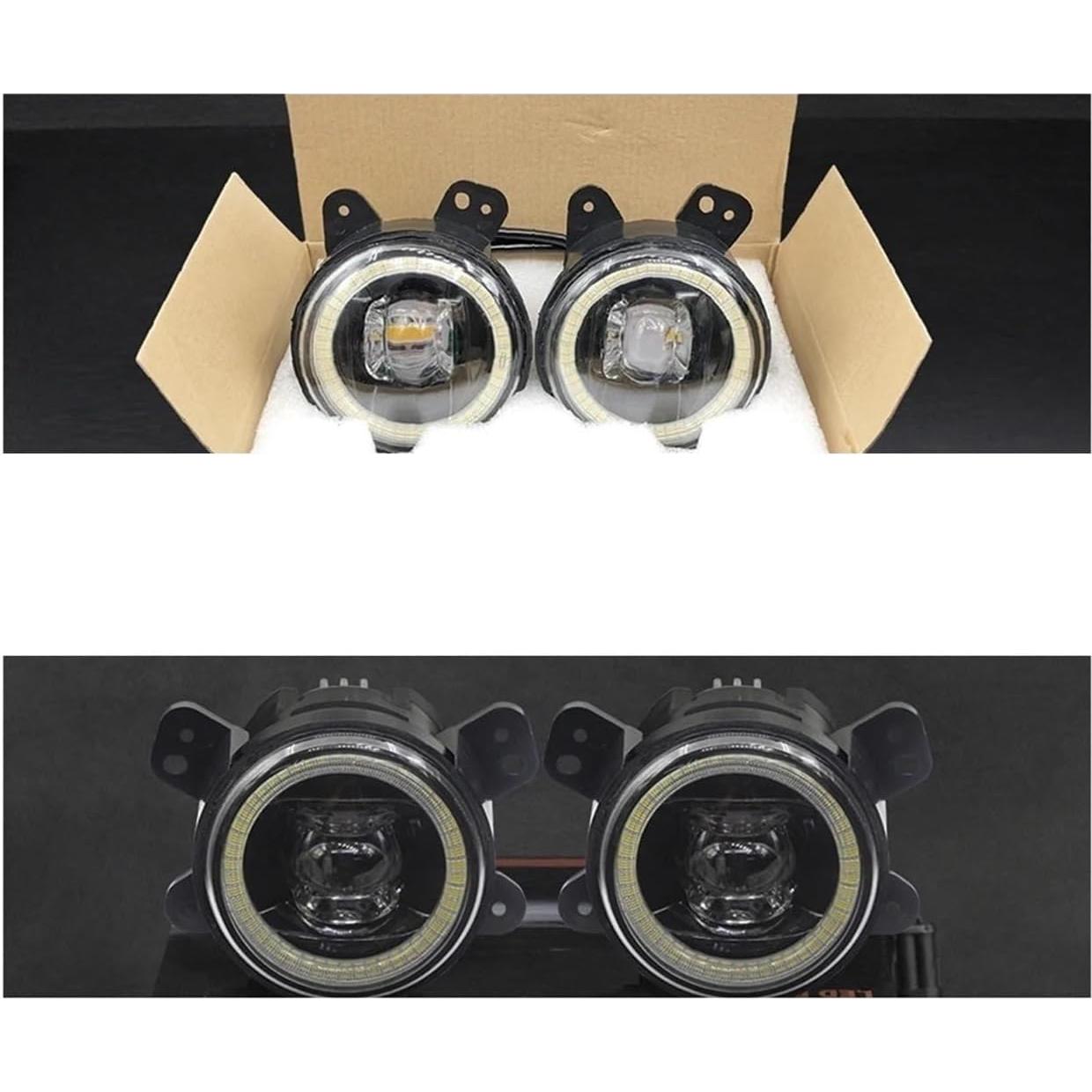 Conjunto de Faro Antiniebla LED Ojo de Ángel ACKHHJNX para Chrysler 300 2005-2010