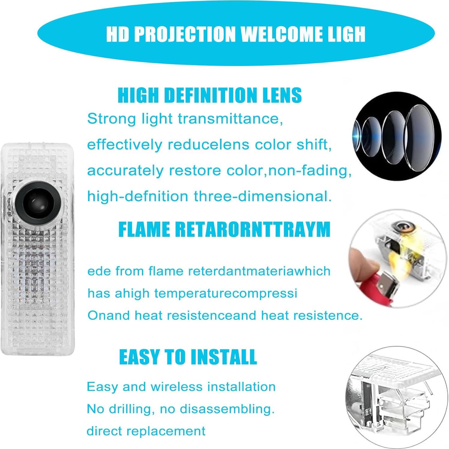 Luz de Puerta LED ZKAYUN BM-2P 2PCS Compatible Vehículos