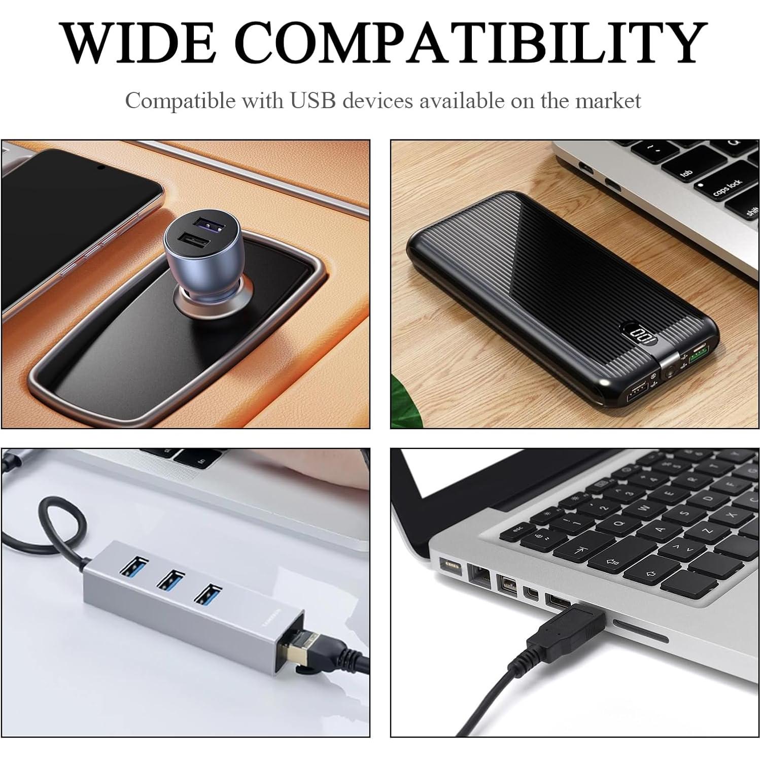 Hovom Lámpara LED de Ambiente Interior de Coche USB 4PCS