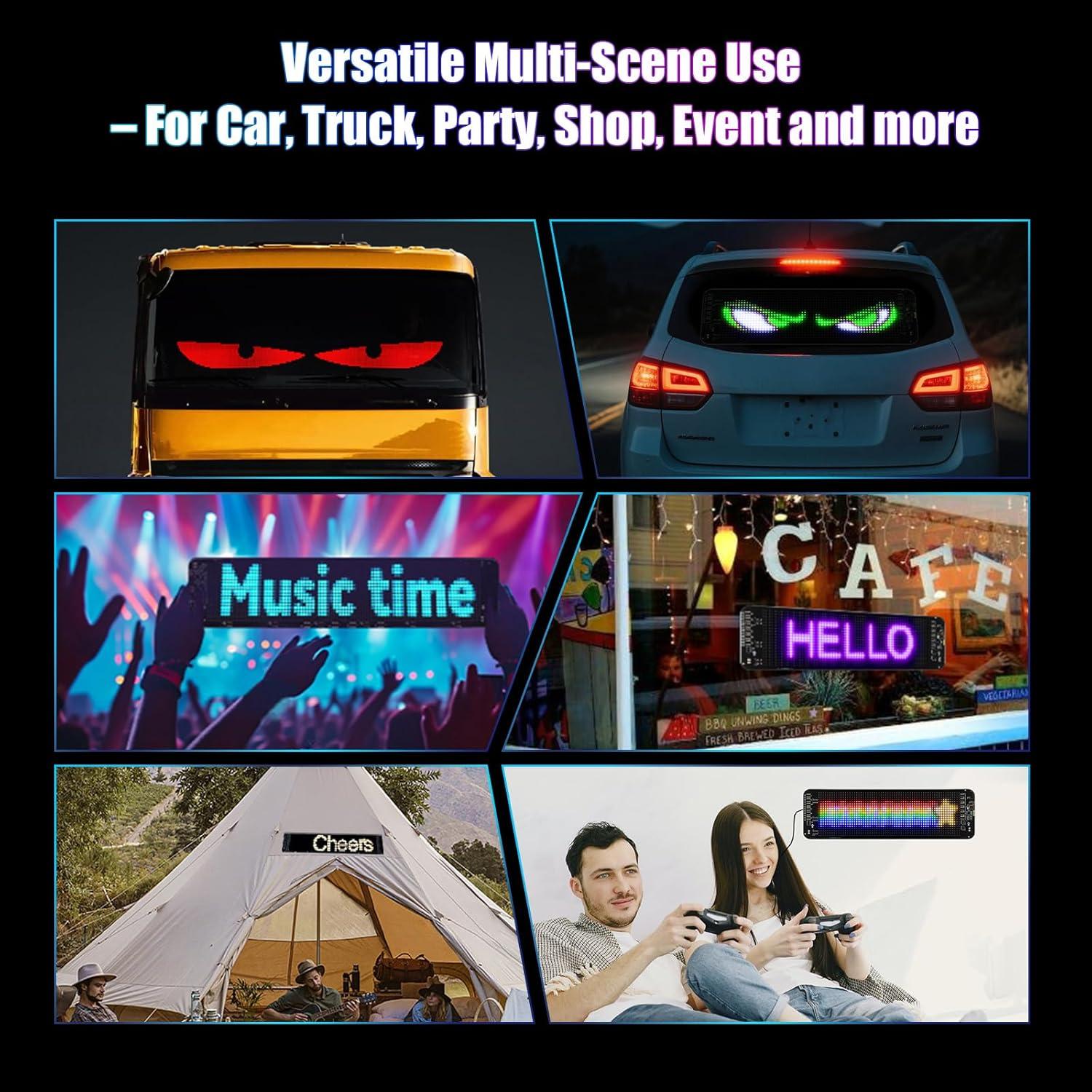 Luz Ojos Demonio LED MH 2PCS 34.8x10.2cm Programable