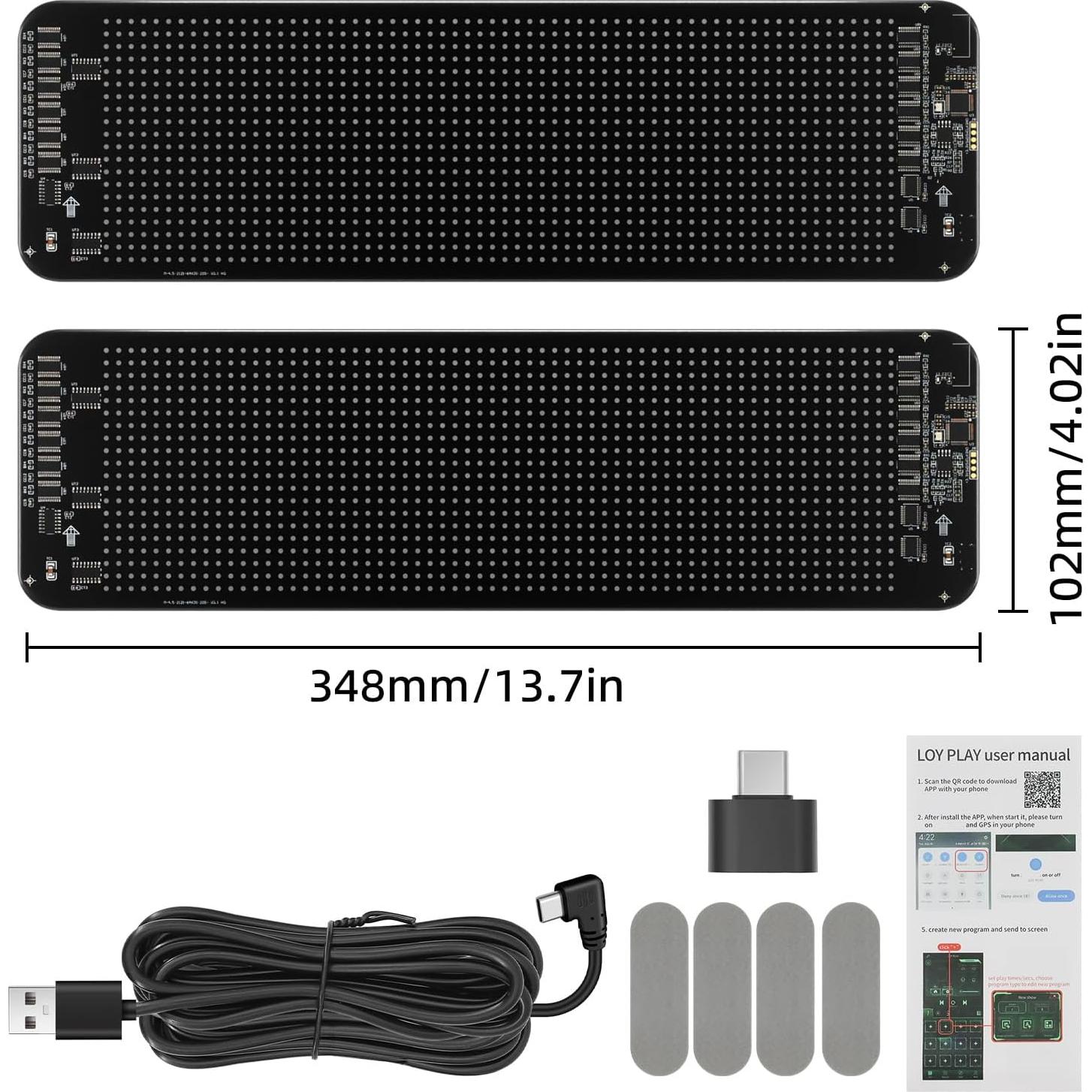 Luz Ojos Demonio LED MH 2PCS 34.8x10.2cm Programable