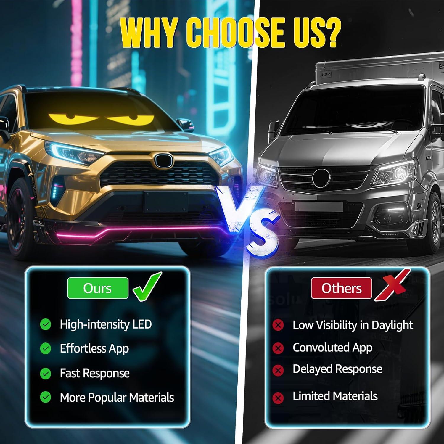 Luces LED Ojos del Diablo HCYHNB para Parabrisas 58.42cm