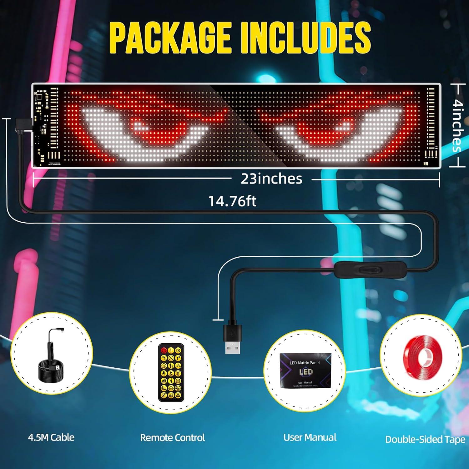 Luces LED Ojos del Diablo HCYHNB para Parabrisas 58.42cm