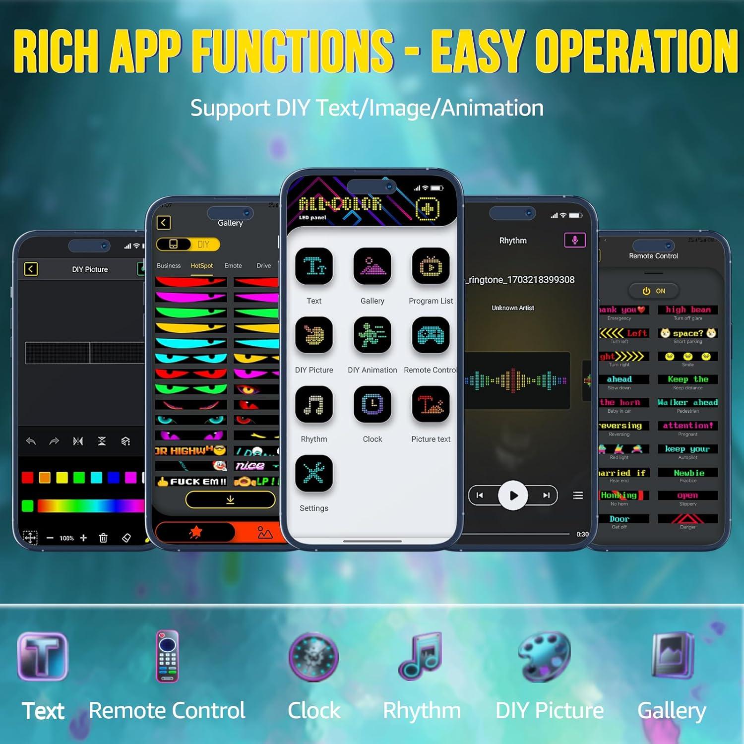 Luces LED Ojos del Diablo HCYHNB para Parabrisas 58.42cm