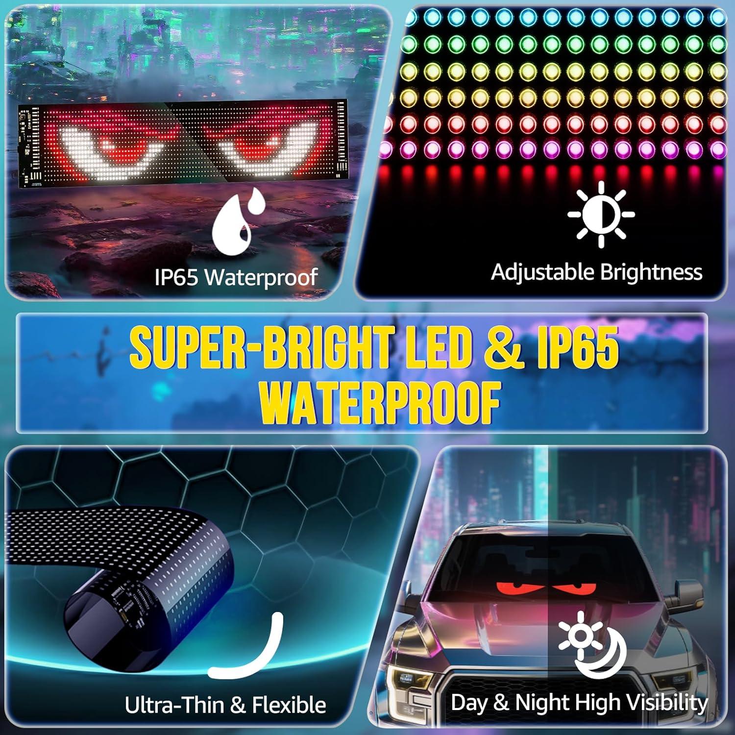 Luces LED Ojos del Diablo HCYHNB para Parabrisas 58.42cm