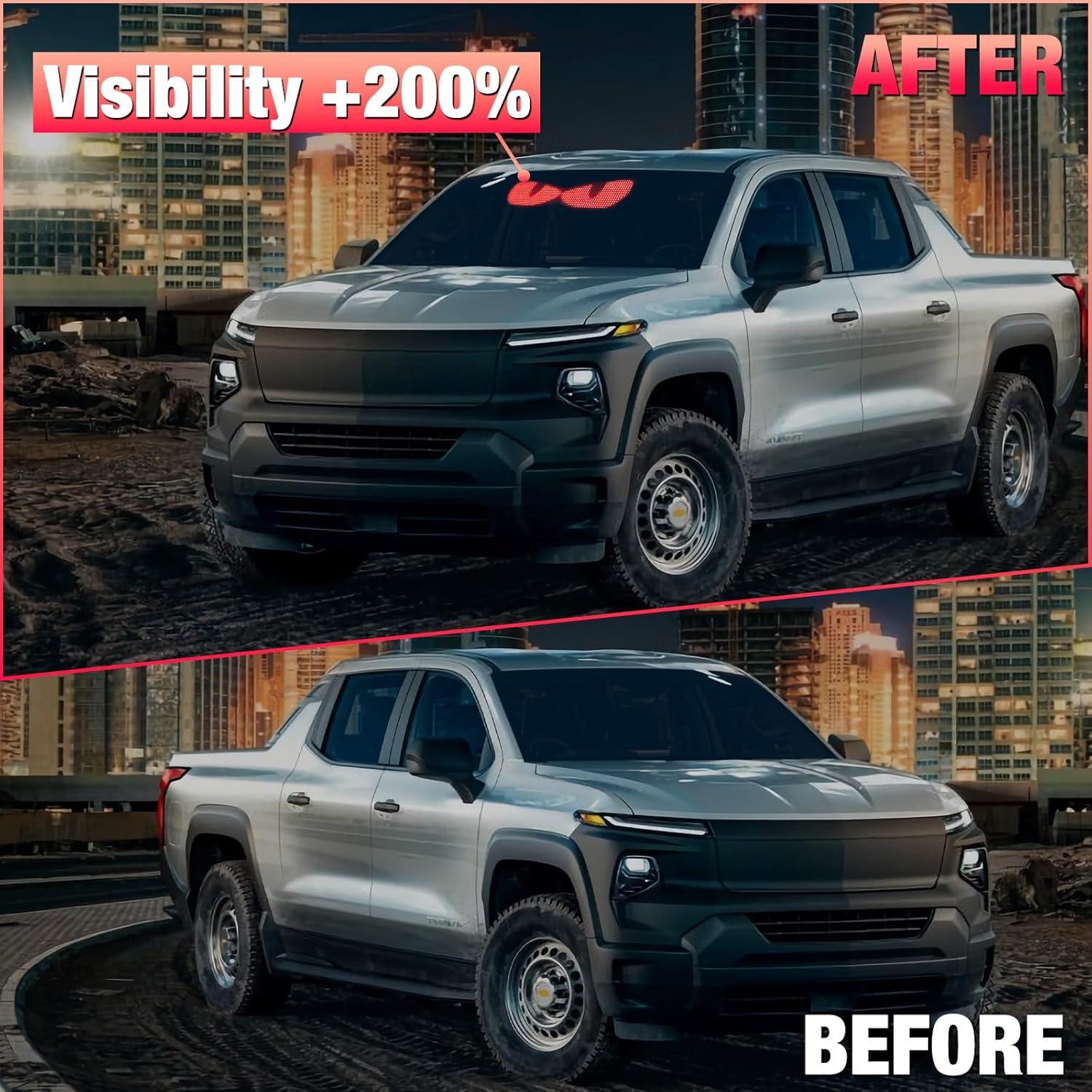 Panel LED RGB Programable YISWHIS 15"x4" para Coche