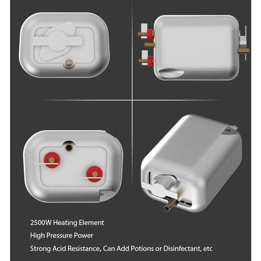 Limpiador a Vapor Lumirio 2500W Mini Mano 1000ml 3 Cepillos