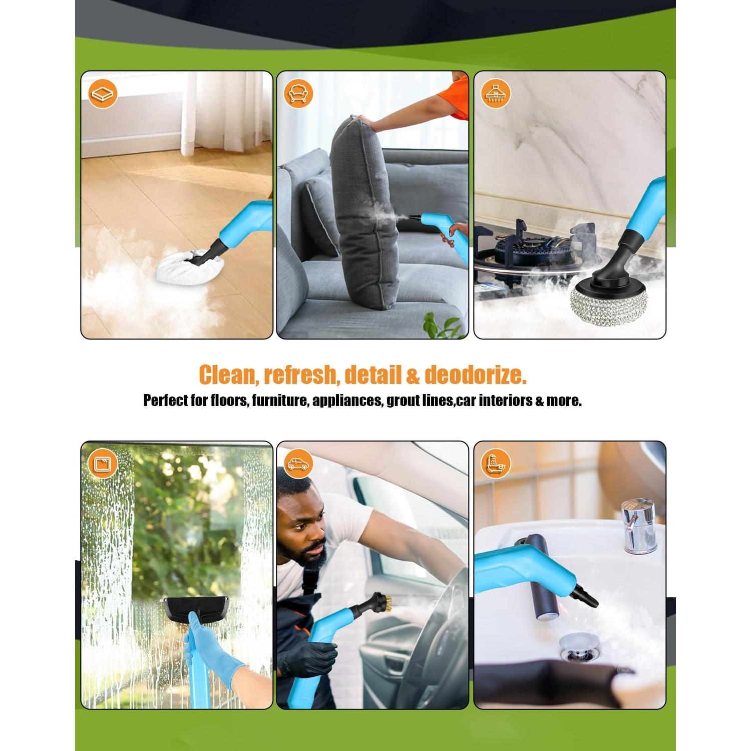 Limpiador de Vapor de Mano DOVERC 1500W 2.1L 4.5BAR Azul