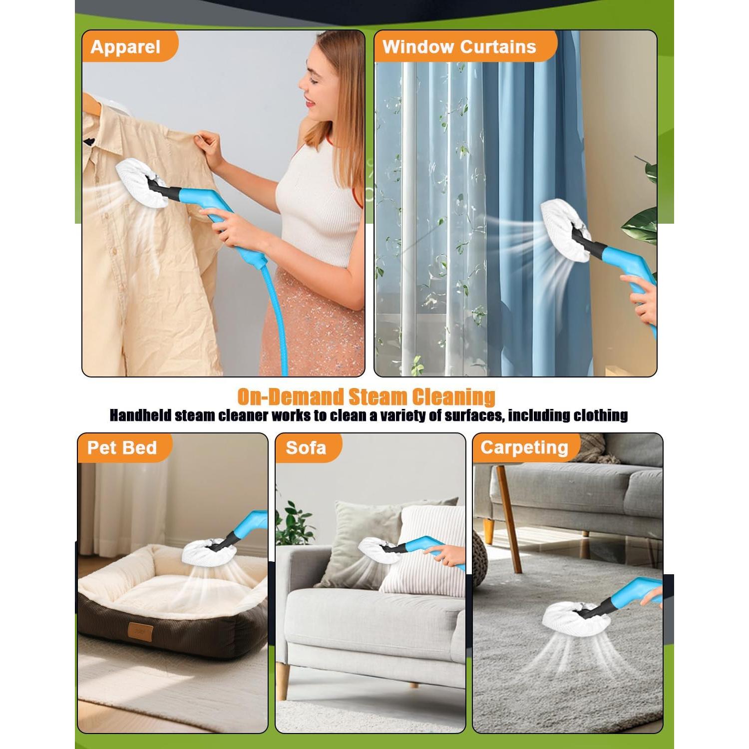 Limpiador de Vapor de Mano DOVERC 1500W 2.1L 4.5BAR Azul