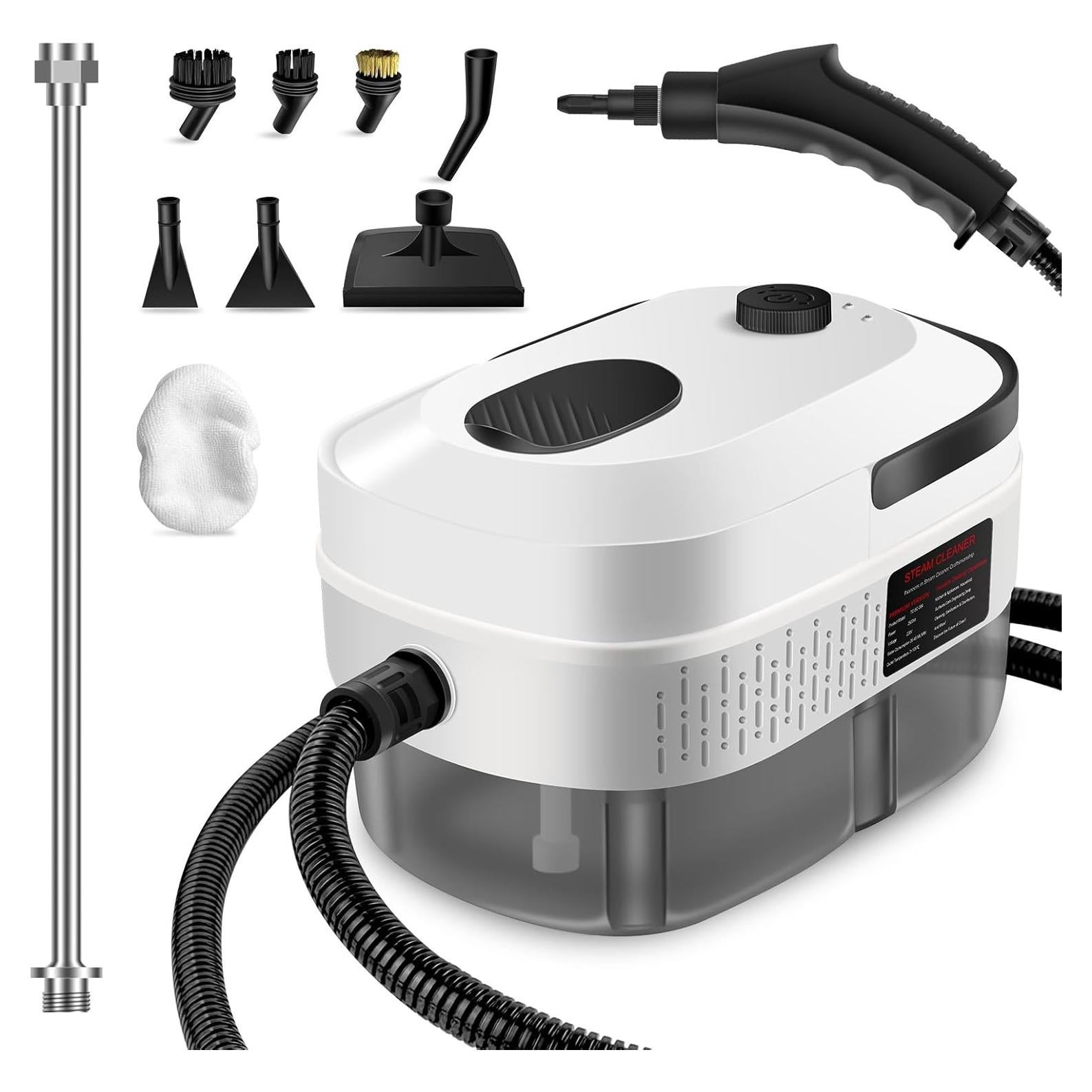 Limpiador de Vapor de Mano Zerpyor 2500W 1.1L 10 Accesorios