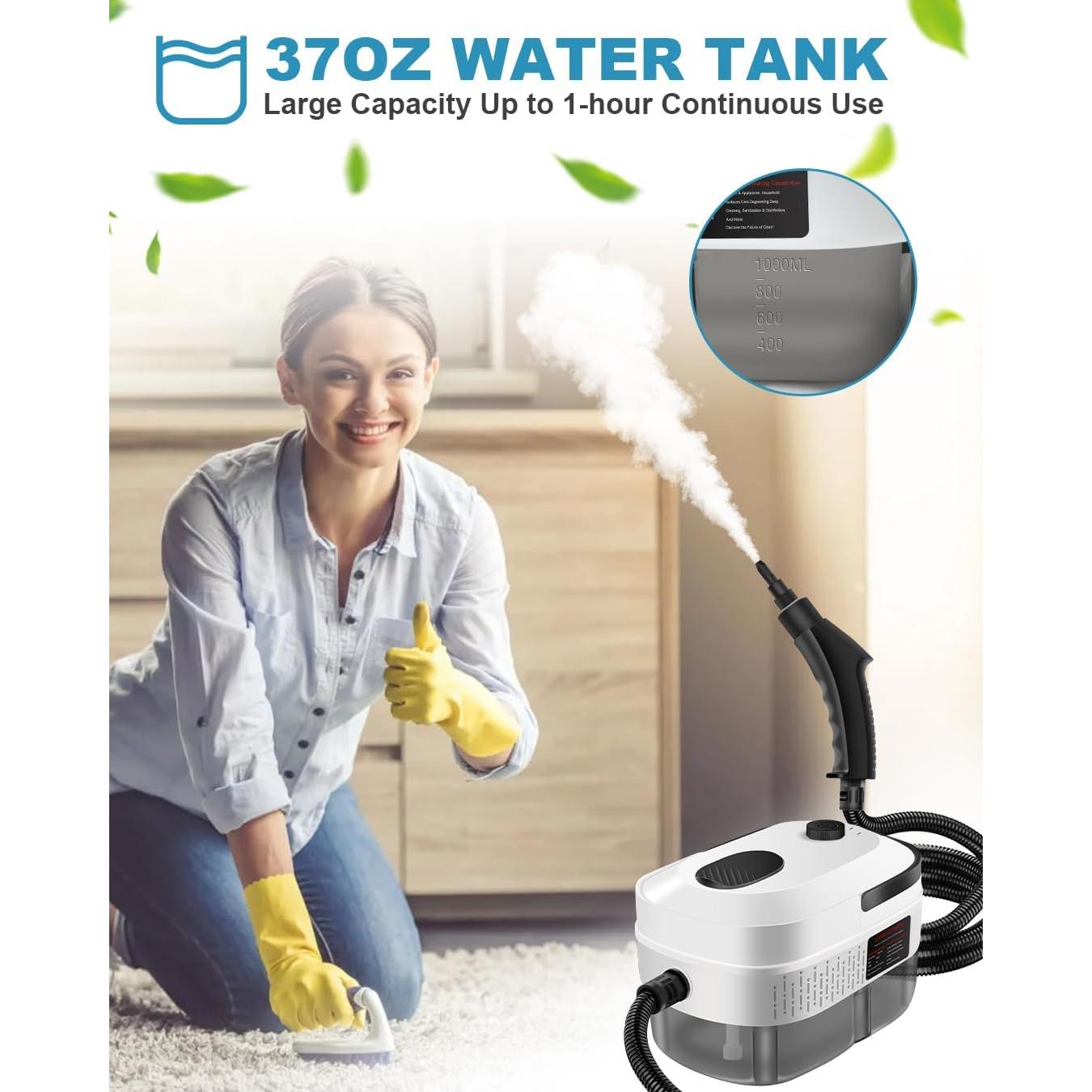 Limpiador de Vapor de Mano Zerpyor 2500W 1.1L 10 Accesorios