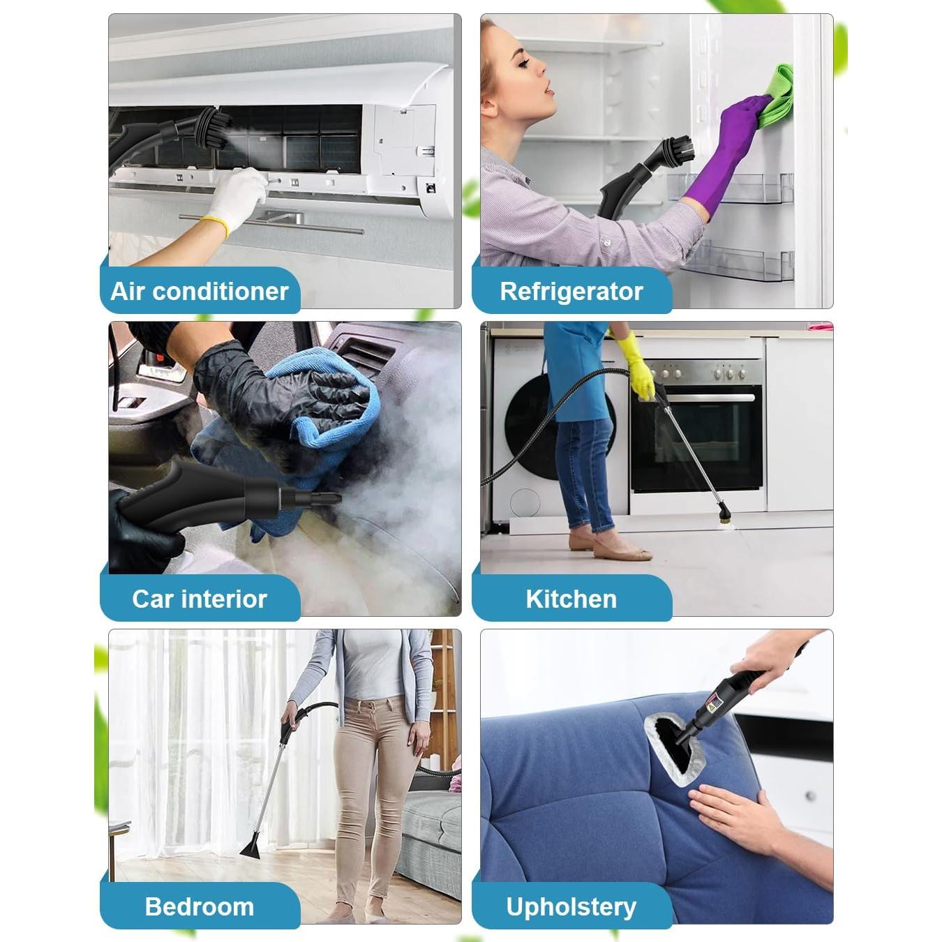 Limpiador de Vapor de Mano Zerpyor 2500W 1.1L 10 Accesorios