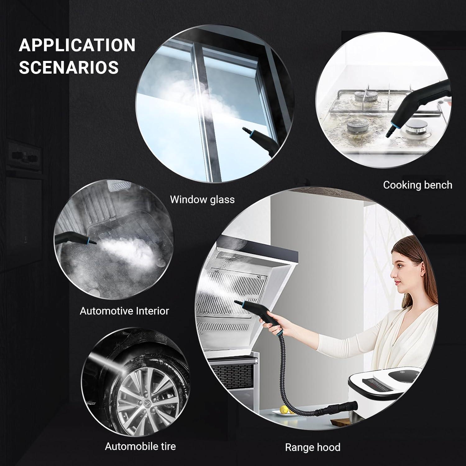 Limpiador de Vapor Portátil Heapsion 4Bar 1.25L 1500W