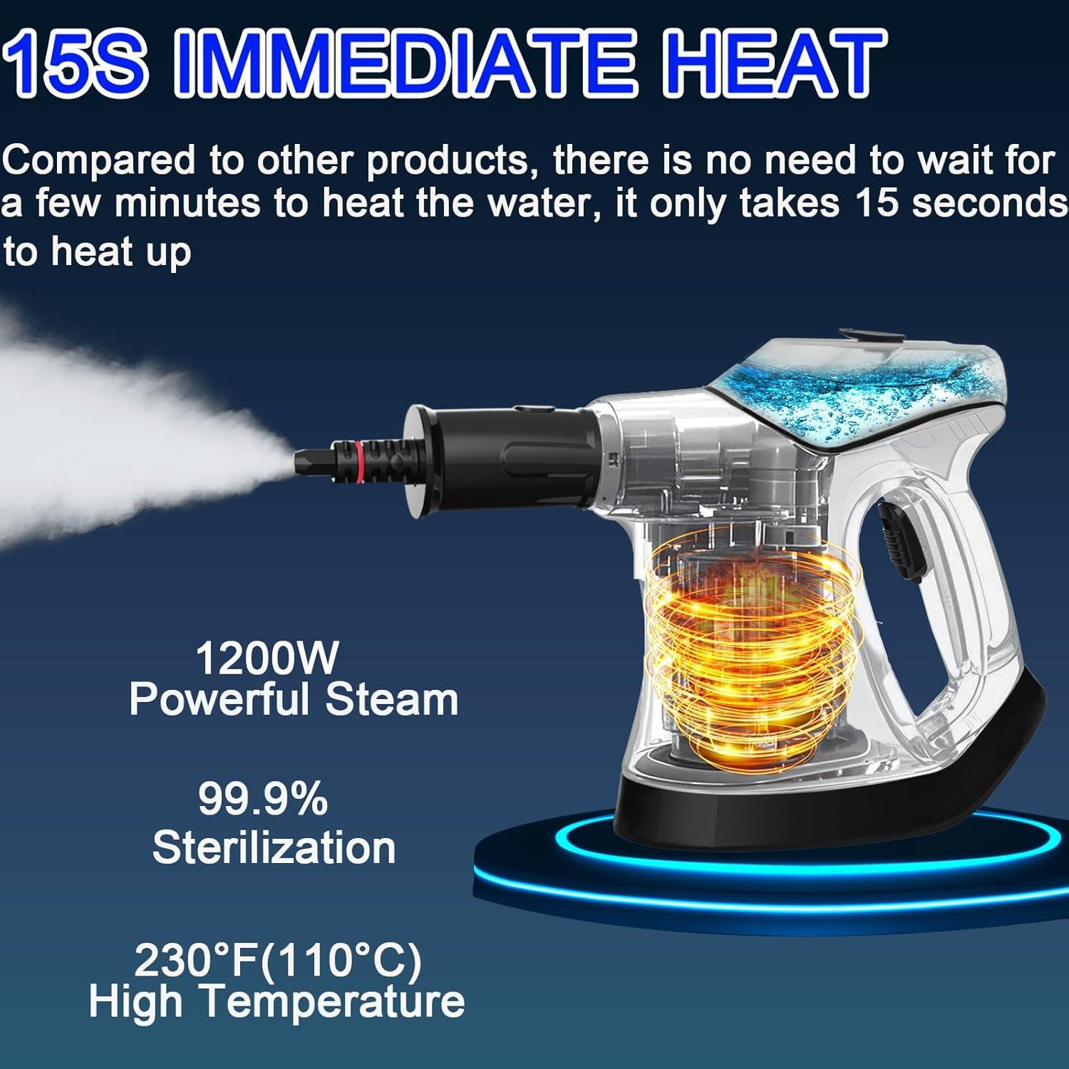 Limpiador de Vapor de Mano CXYHMG 1100W 400ml Instantáneo