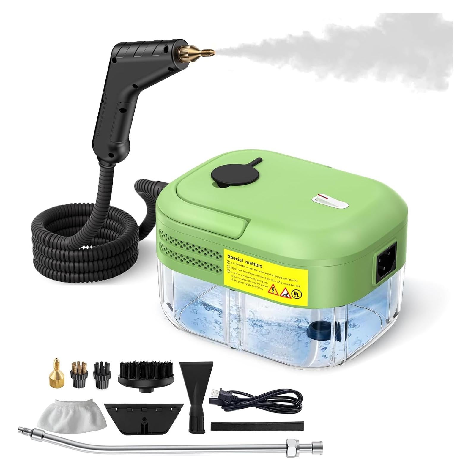 Limpiador a vapor Hombasing 2200W 1.2L 8 en 1 portátil