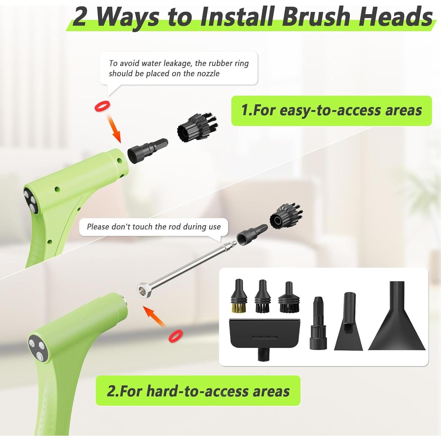 Limpiador de Vapor Portátil WH-QX009 1.5L 6 Niveles Ajustables