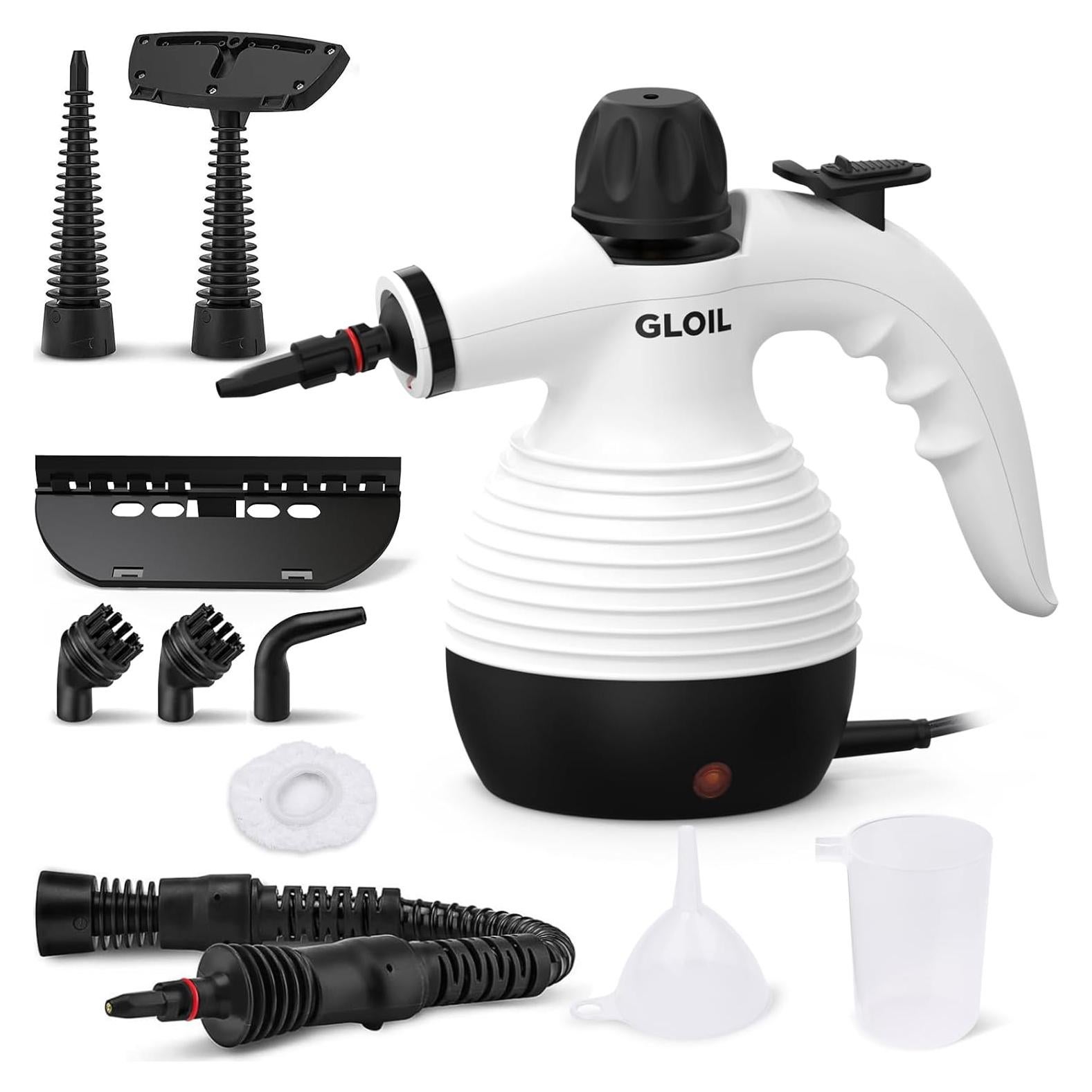 Limpiador de Vapor de Mano GLOIL SC301 1050W 350ml 10 Accesorios