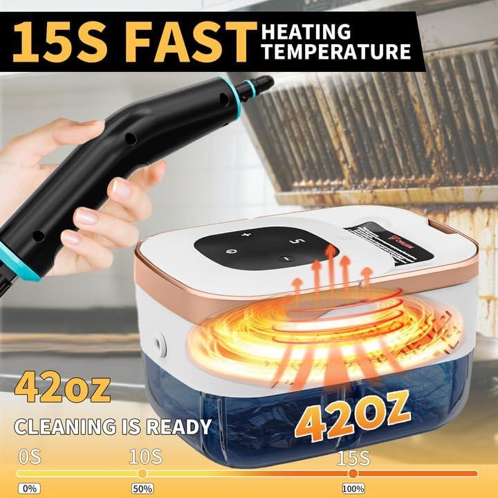 Limpiador a vapor Bestbuy8 ZQJ-W1500 1500W 1.24L 11 accesorios