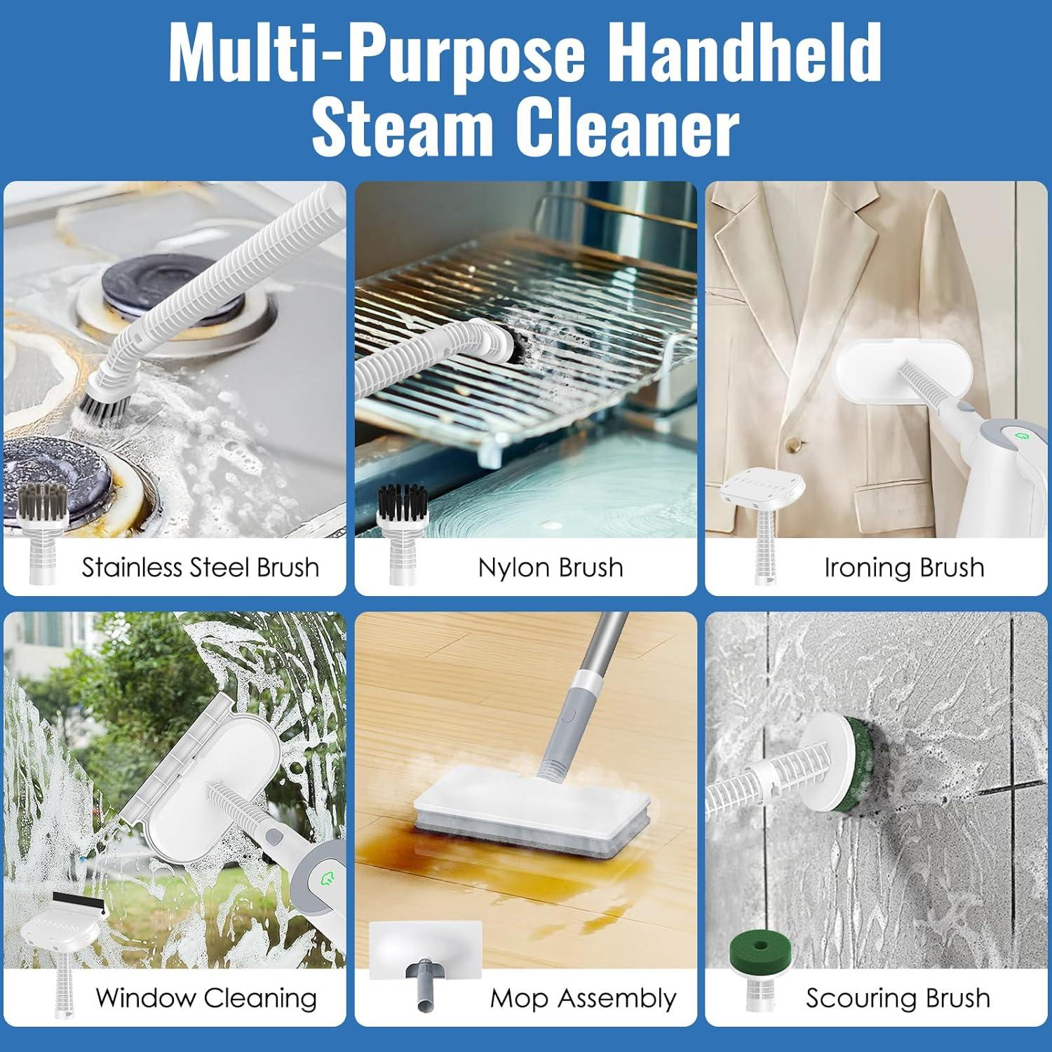 Mop de Vapor FEPPO FP01 1300W 10 en 1 para Limpieza del Hogar