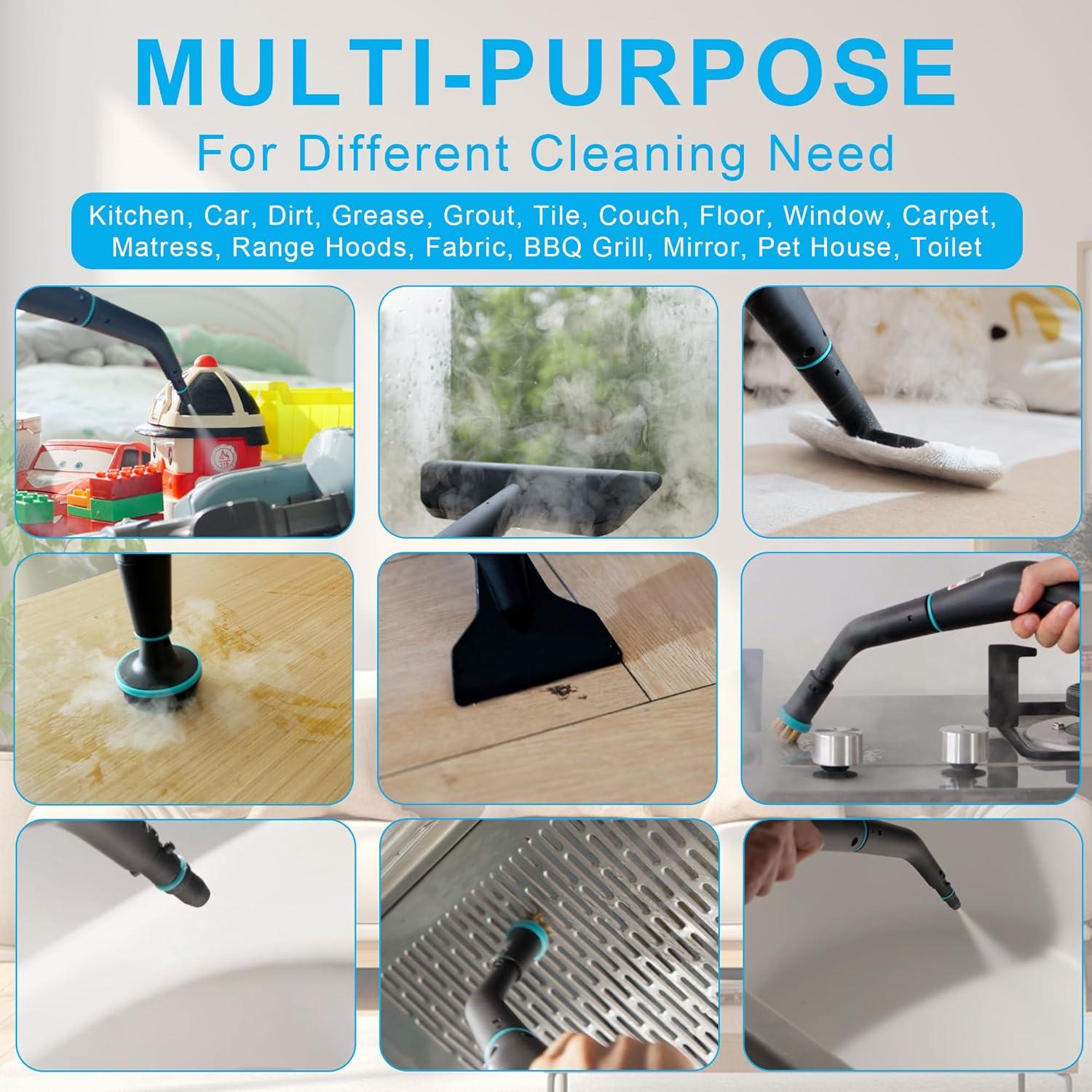 Limpiador de Vapor de Mano Coloeon 1500W 1250ml Multiusos