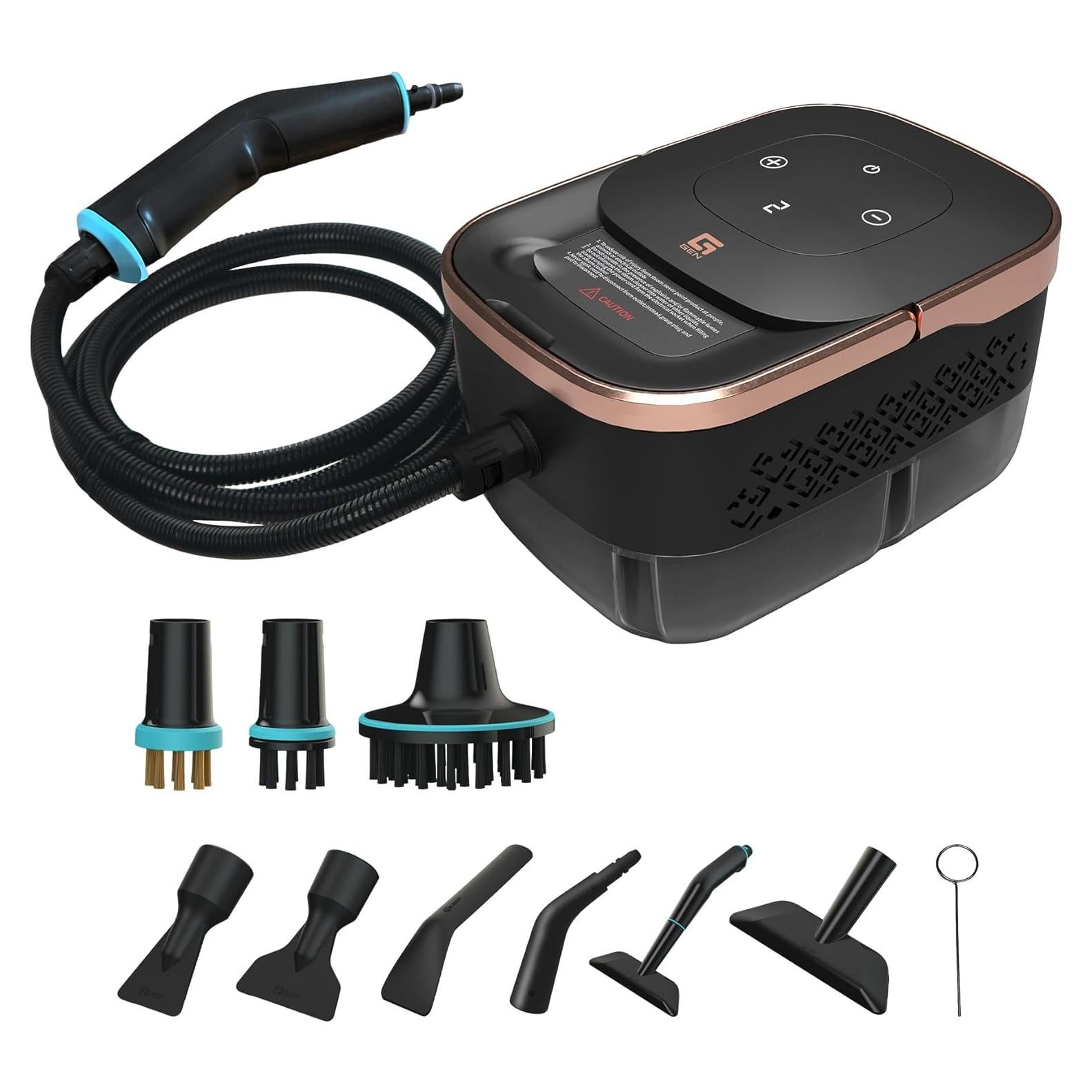 Limpiador de Vapor de Mano Genciomke 2500W 1.27L 10 Accesorios