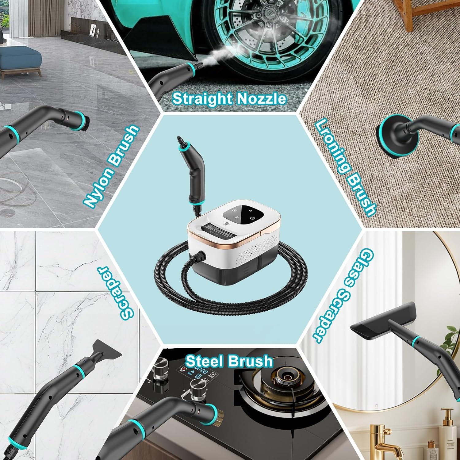 Limpiador de Vapor Huuflyty 2500W 1.3L 6 Niveles Ajustables