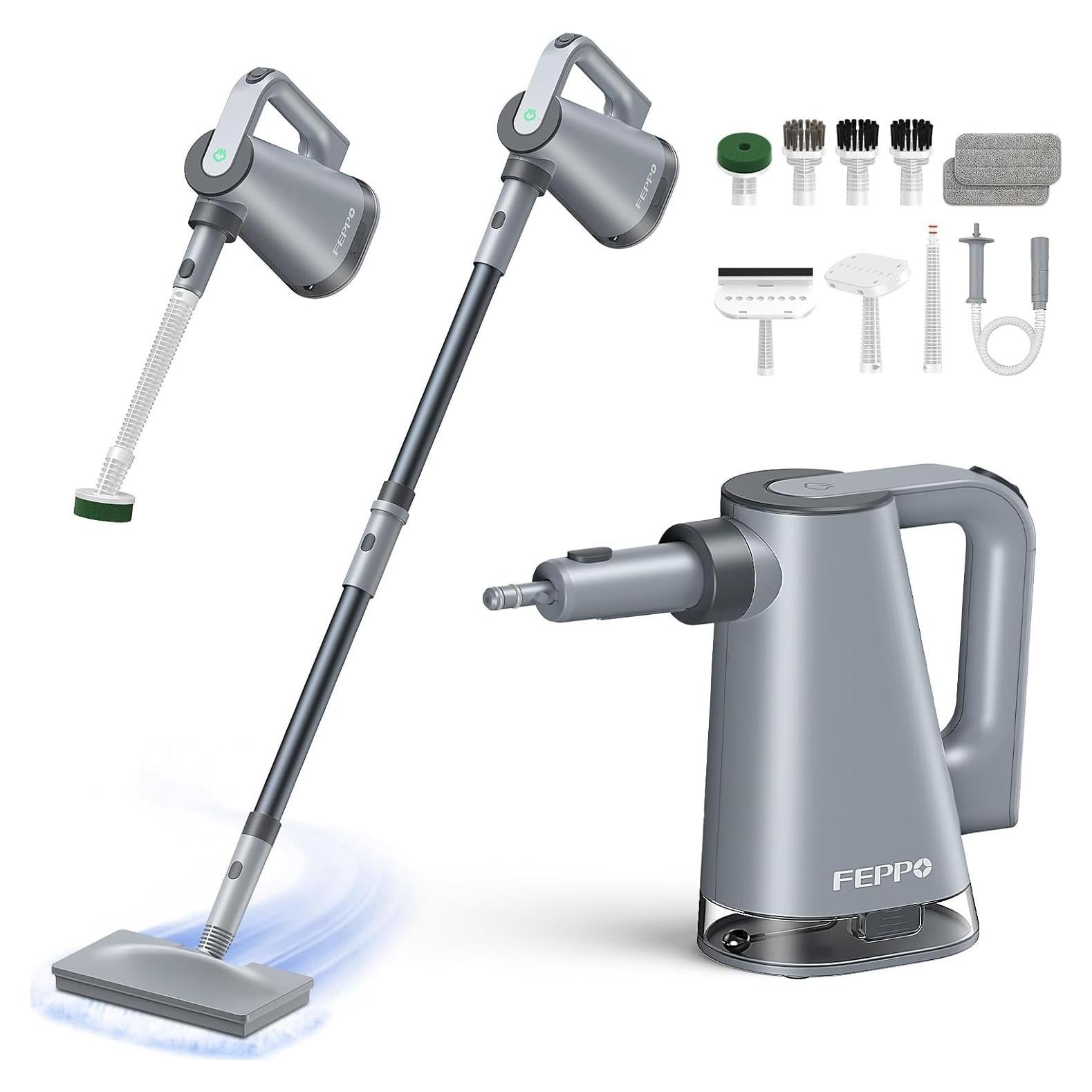 Mopa de Vapor FEPPO HD-QJ310 1300W 10 en 1 con Accesorios