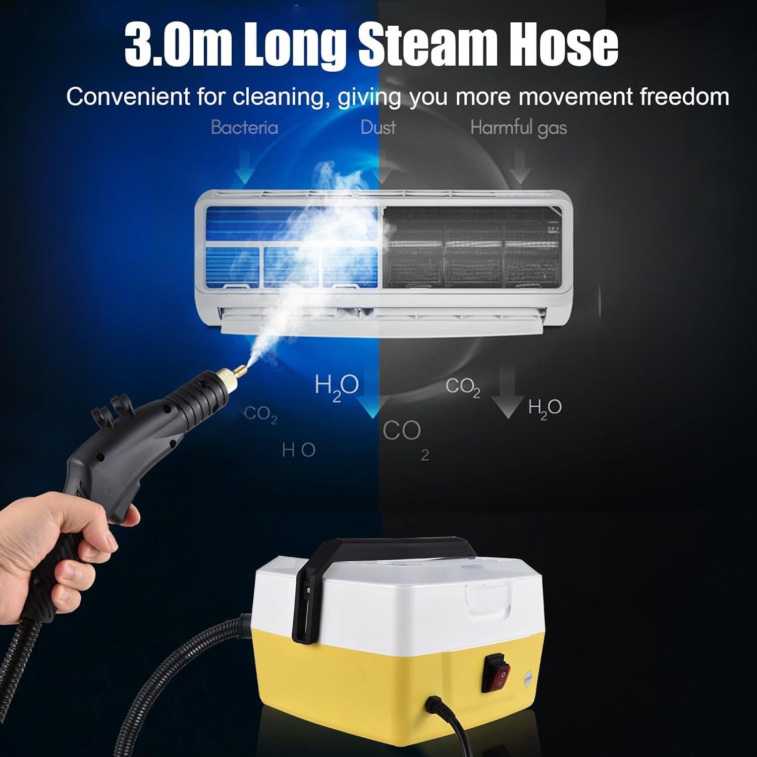 Limpiador de Vapor de Mano Mingzhe 1800W 4L 5 Bar Alta Temperatura