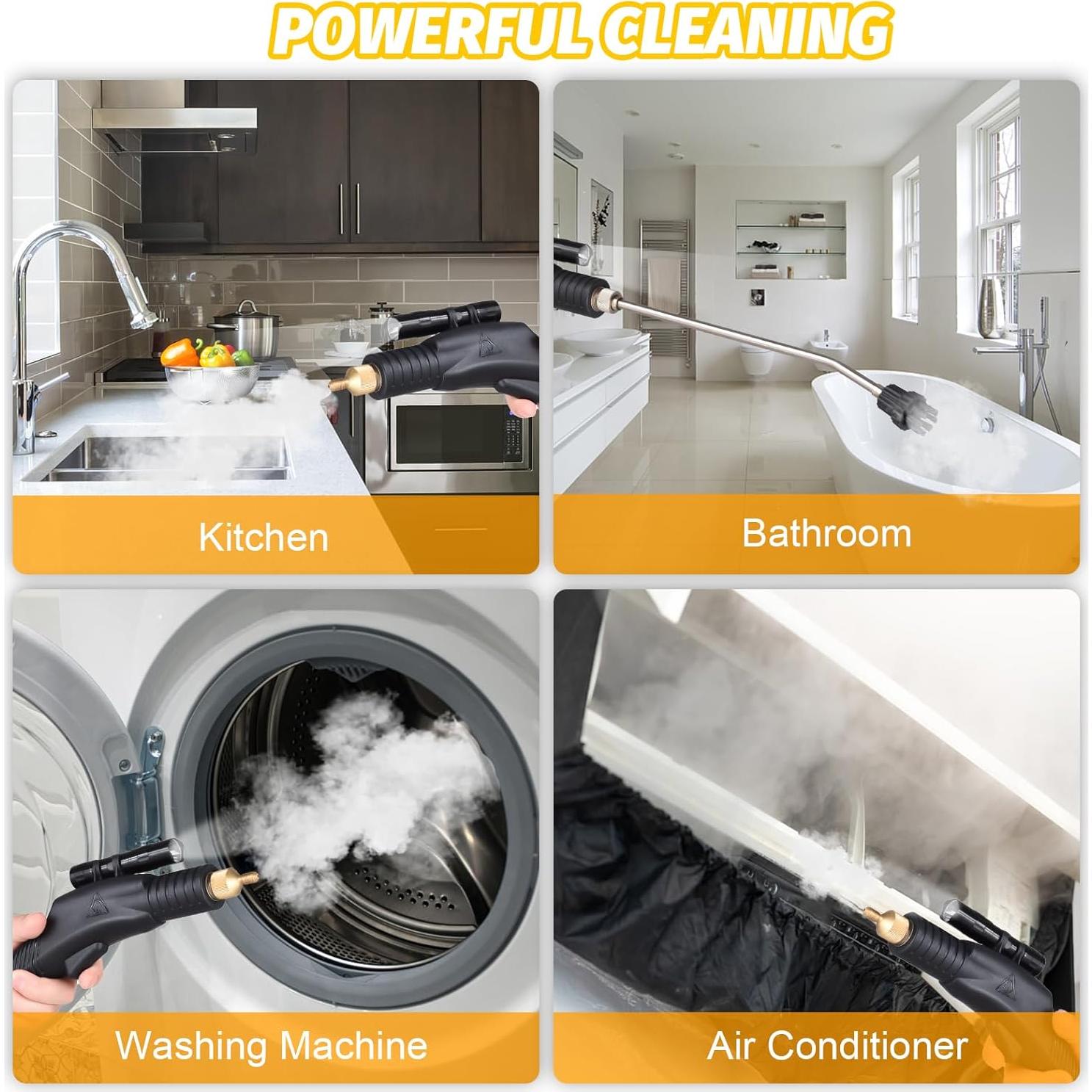 Limpiador de Vapor de Mano Mingzhe 1800W 4L 5 Bar Alta Temperatura